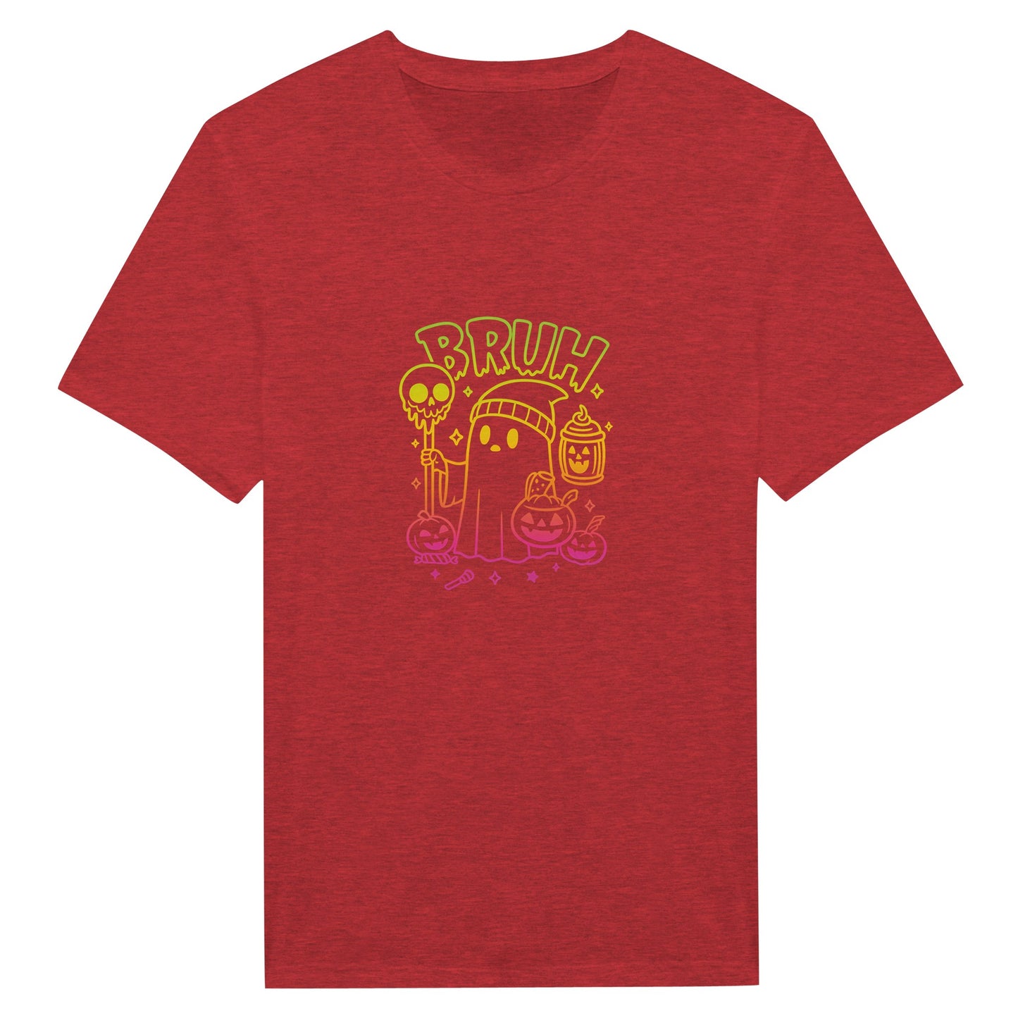 Bruh Halloween Ghost T-Shirt- Spooky Season Funny Meme Tee - F4 Custom Prints
