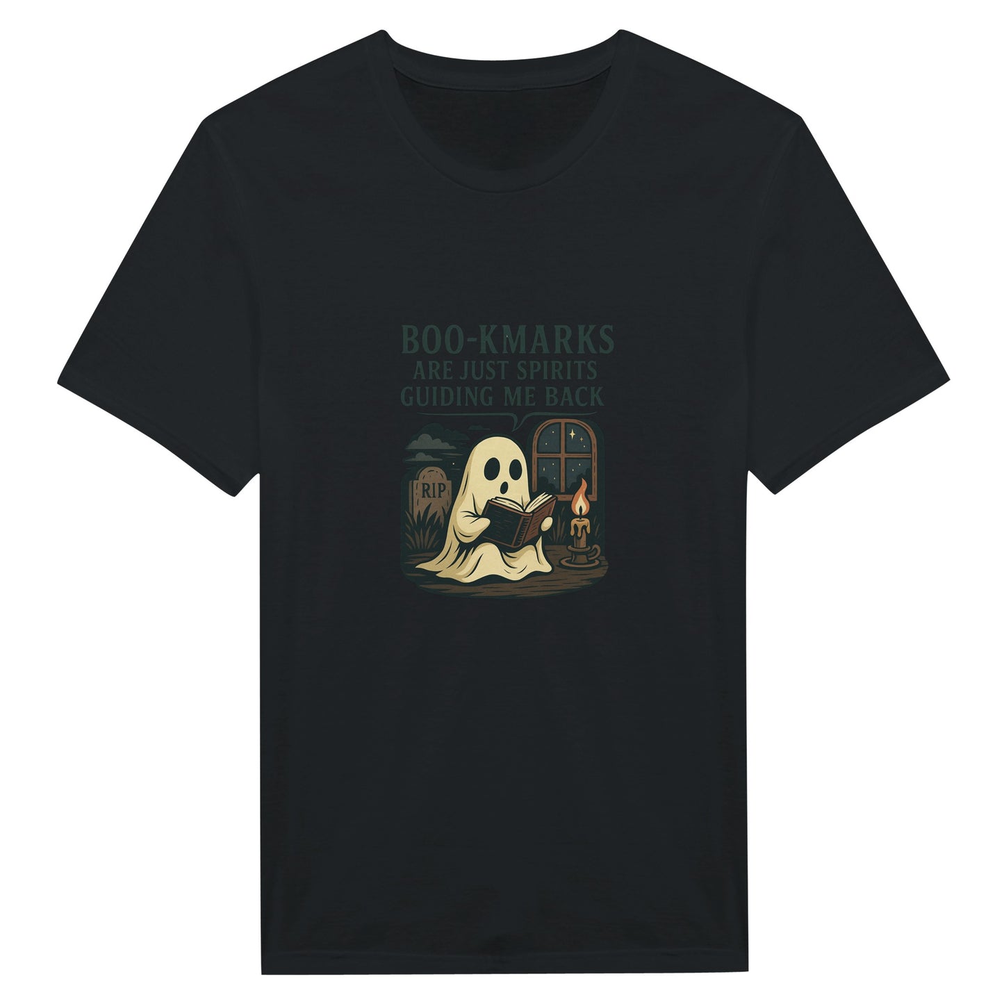 Boo-Kmarks T-Shirt – Spooky Book Lover Halloween Tee - F4 Custom Prints