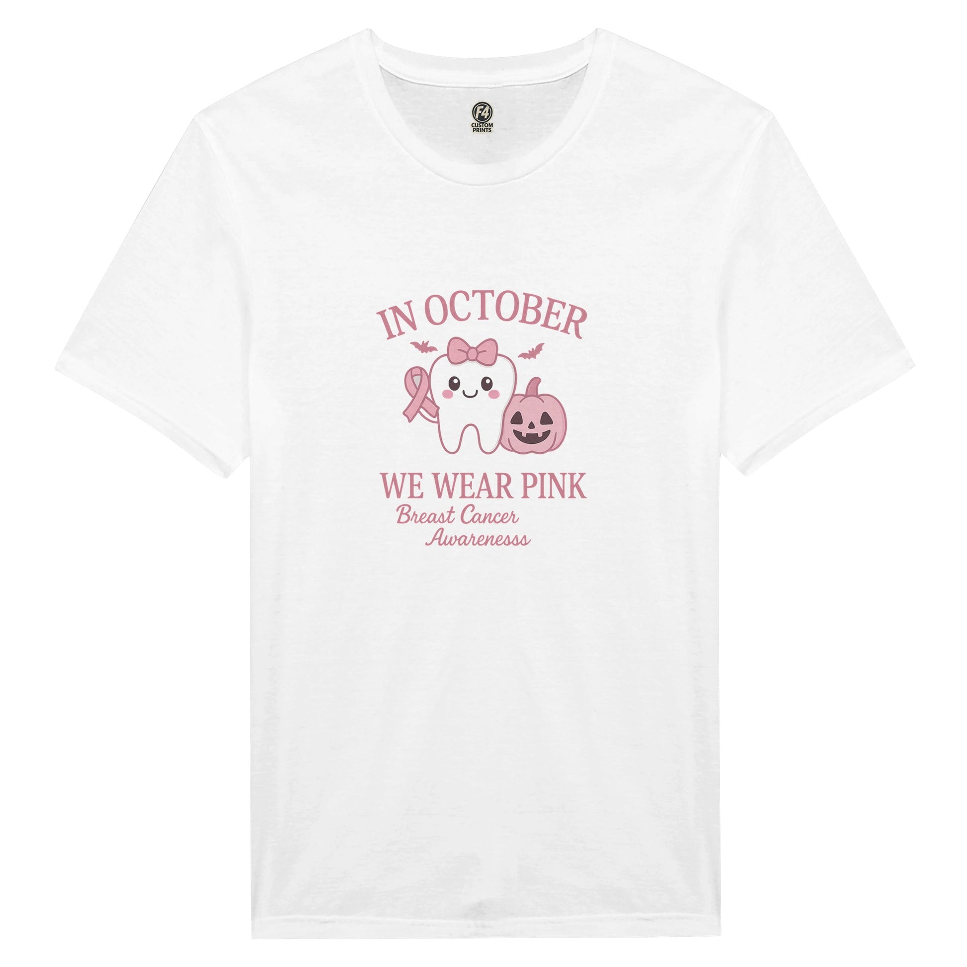 In October We Wear Pink Breast Cancer Awareness Dental Shirt - F4 Custom Prints