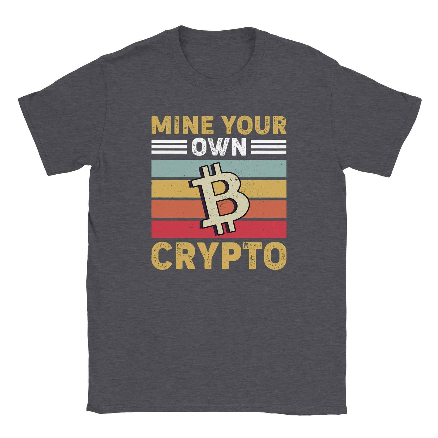 Bitcoin T-Shirt – 'Mine Your Own Crypto' Retro Sunset Design