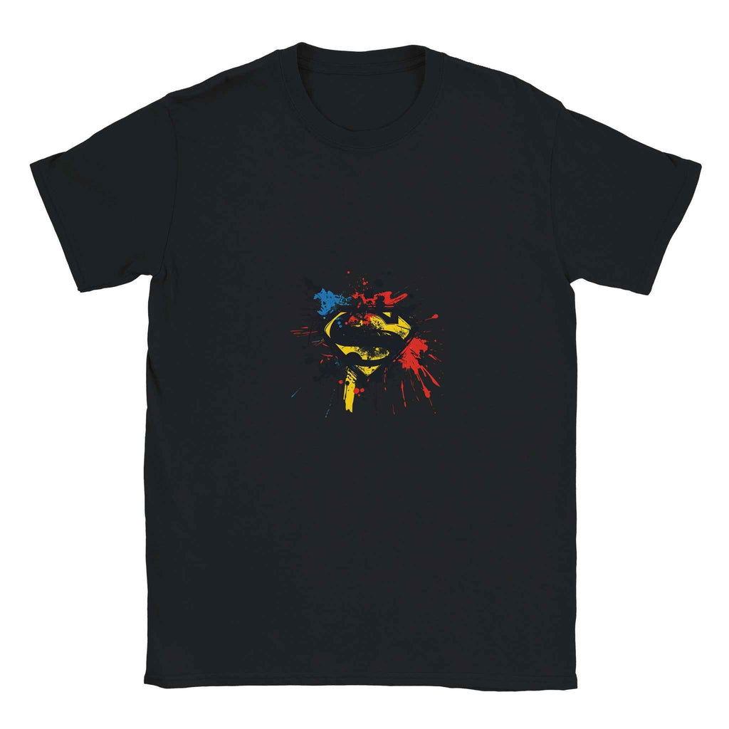 Superman Splatter Crest T-Shirt – Heroic Comic-Inspired Splatter Graphic Tee