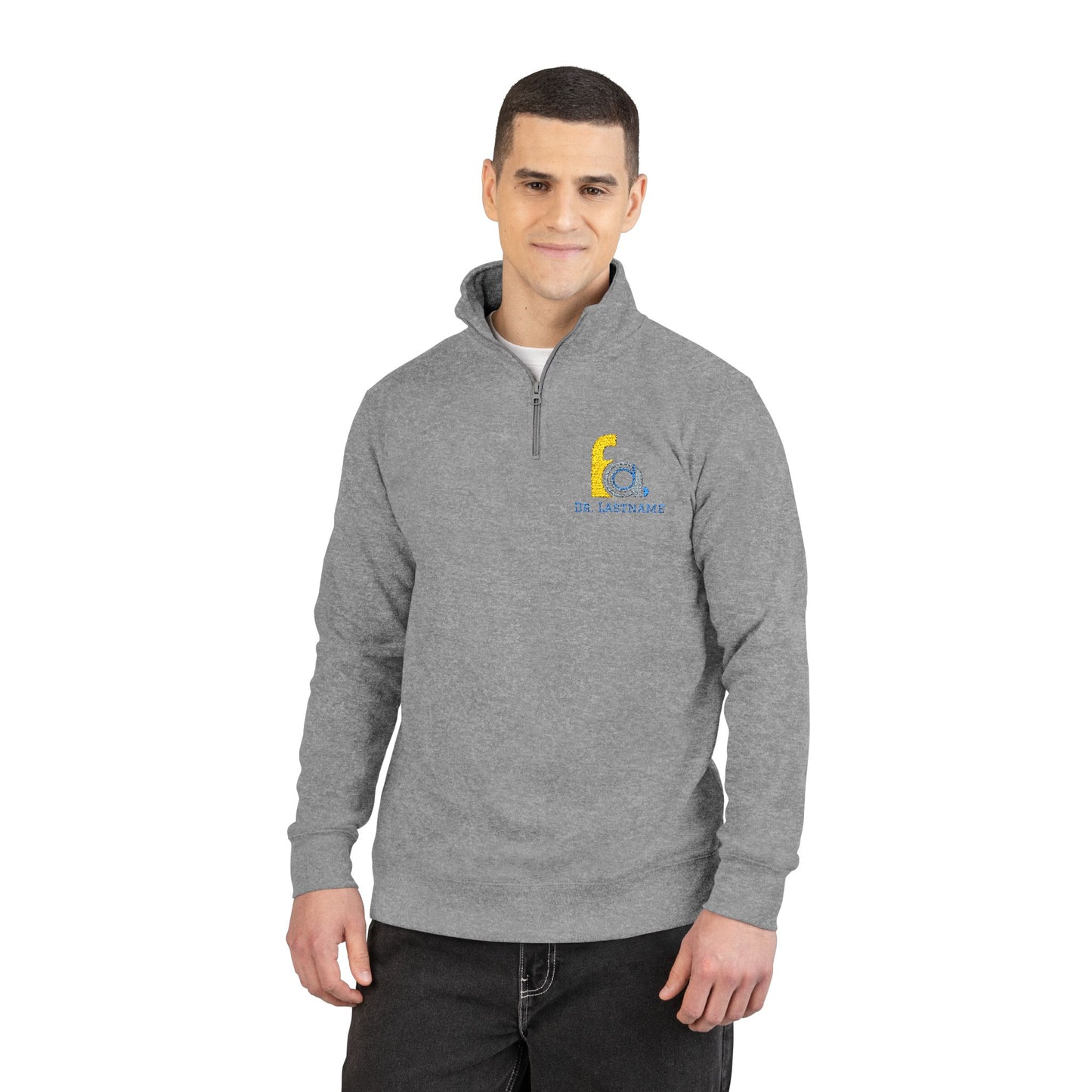 FACD Embroidered Logo Quarter Zip Fleece Pullover
