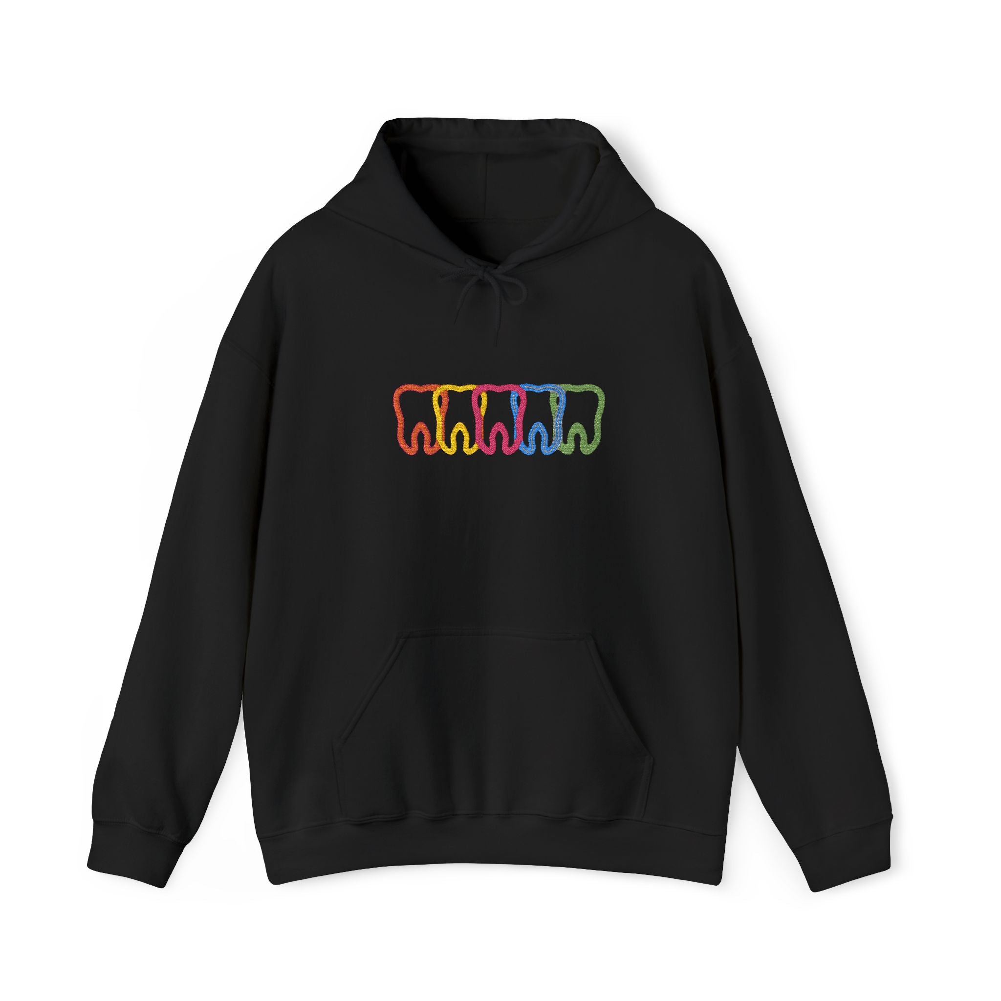 Embroidered Dental Neon Teeth Hoodie