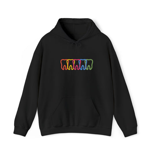Embroidered Dental Neon Teeth Hoodie