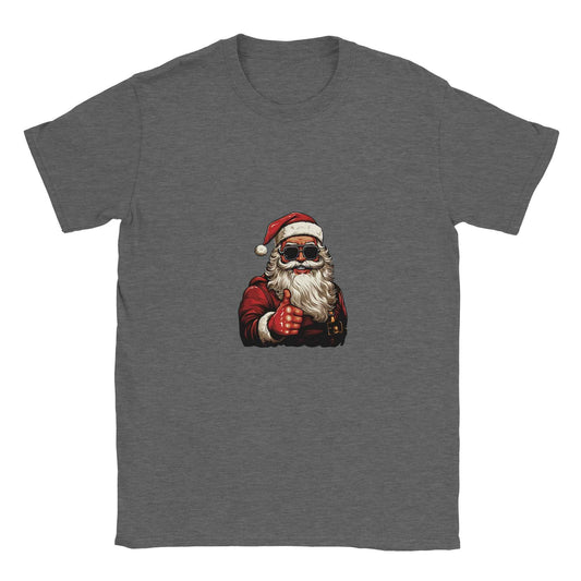 Cool Santa Thumbs Up Shirt  – Festive Holiday Graphic Tee for Modern Cheer