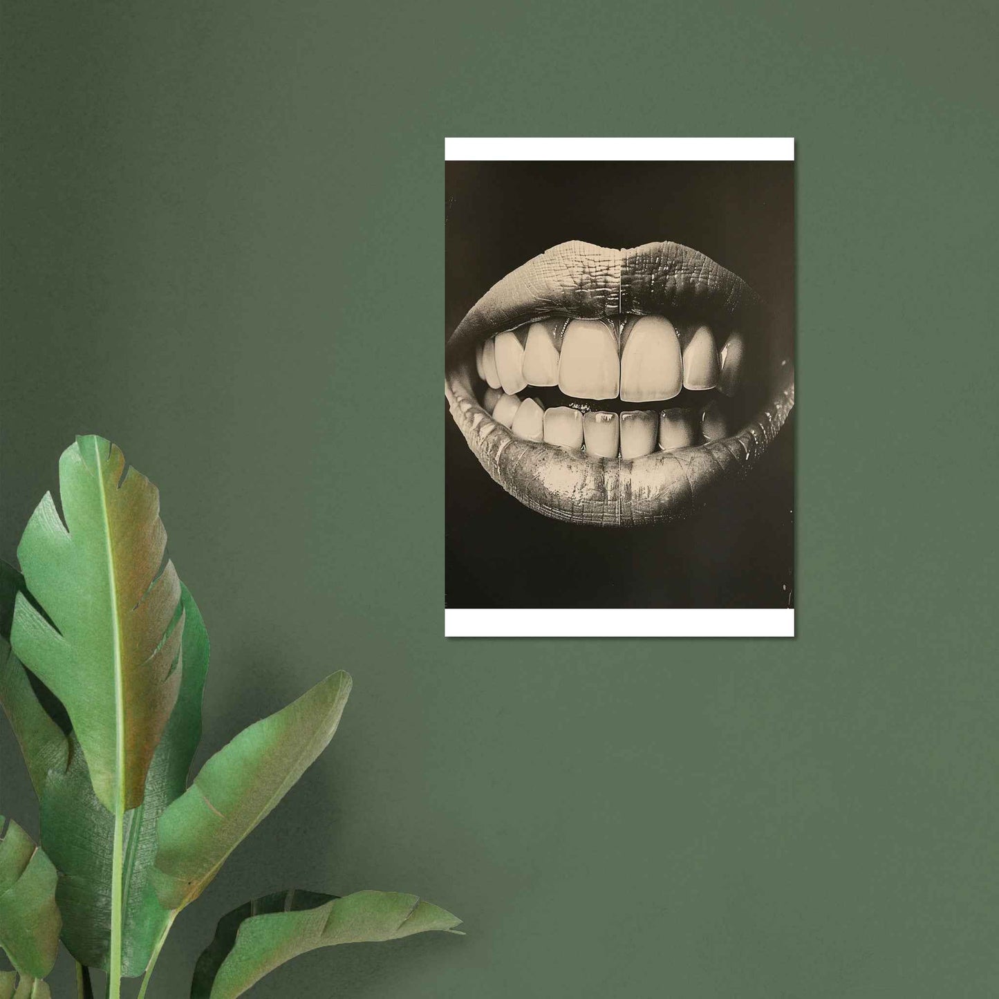 "Bite Me" Poster – Edgy Monochrome Glamour Wall Art (Multiple Sizes Available)