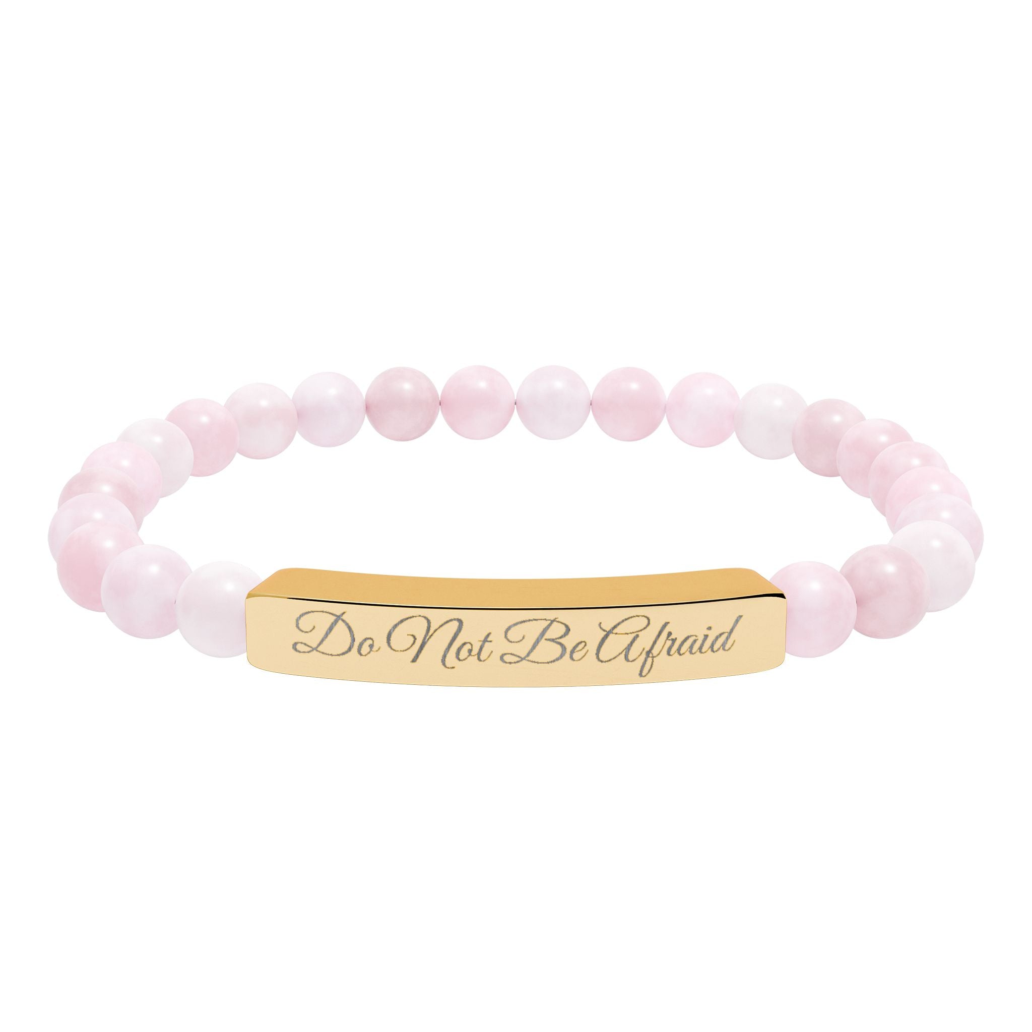 Personalized Engraved Natural Stone Bracelet -Custom Jewelry