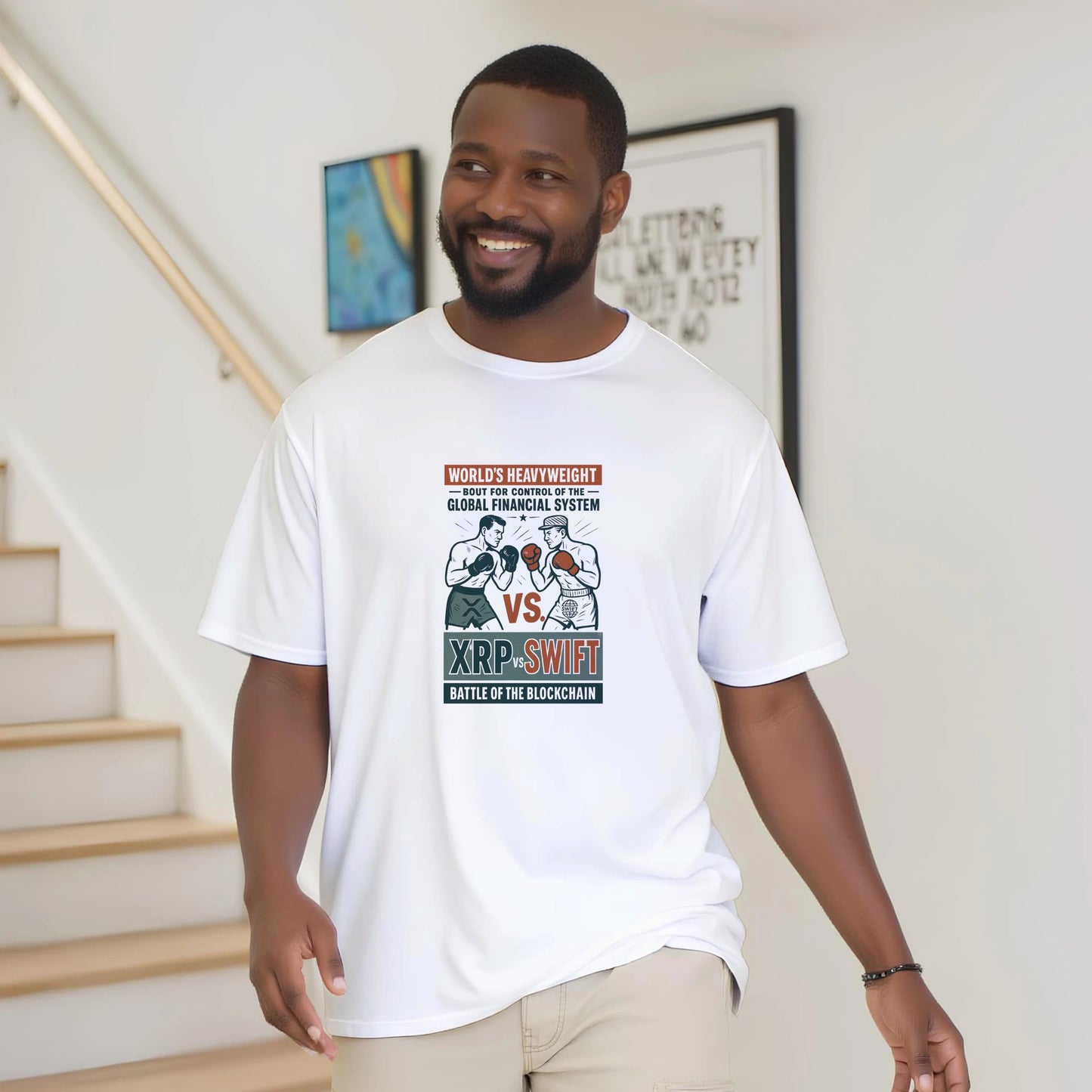 XRP Battle of the Blockchain T-Shirt – Vintage Crypto Graphic Tee - F4 Custom Prints