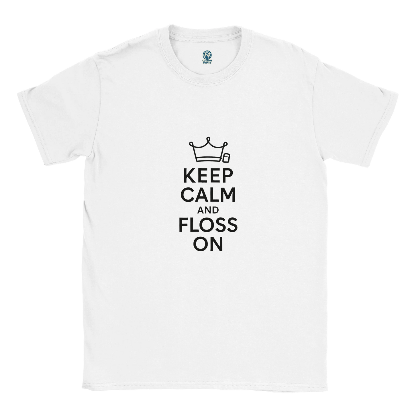 Keep Calm and Floss On T-Shirt – Funny Dental Unisex Tee - F4 Custom Prints