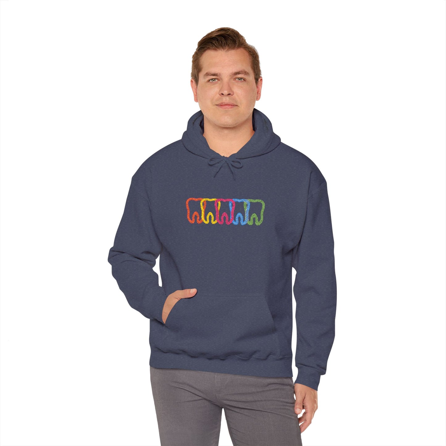 Embroidered Dental Neon Teeth Hoodie