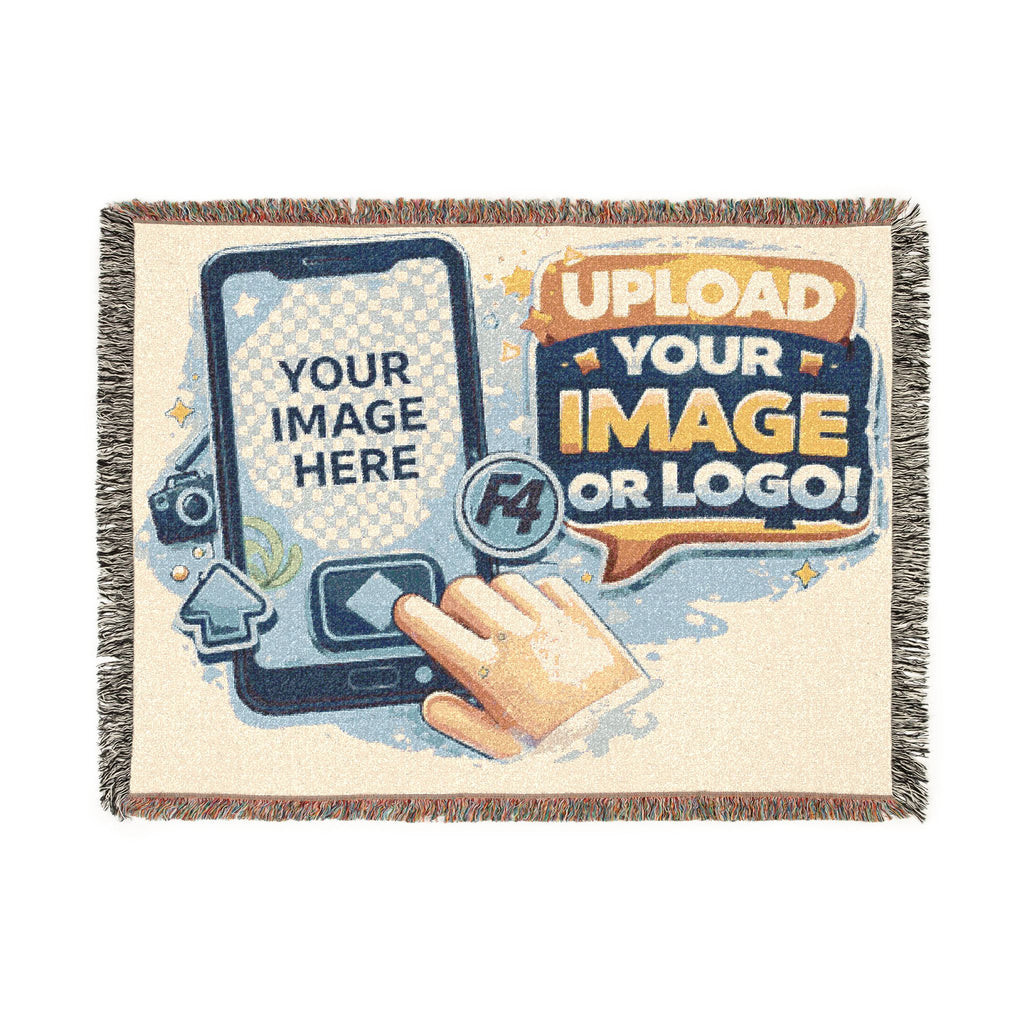 Custom Photo Woven Blanket – Personalized Logo & Image Throw