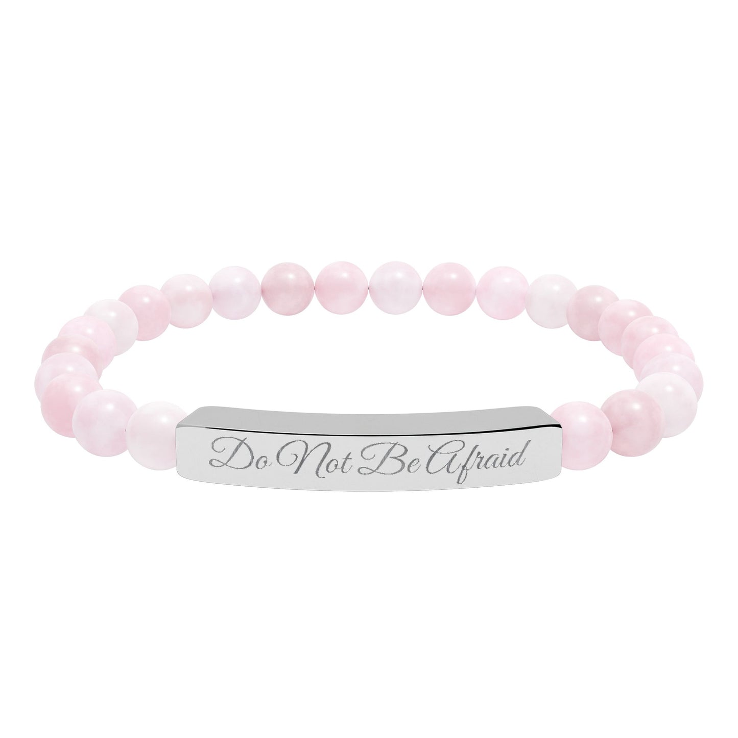 Personalized Engraved Natural Stone Bracelet -Custom Jewelry