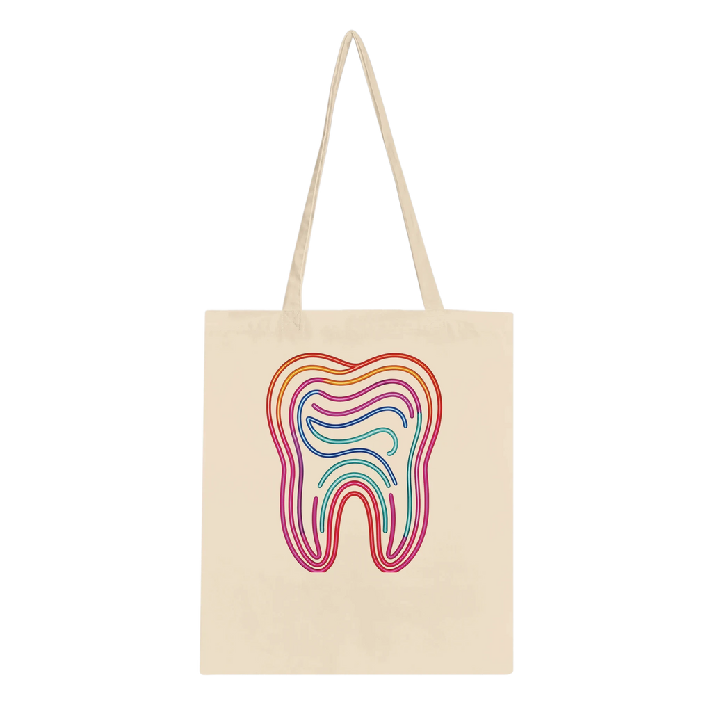 Neon Tooth Tote Bag