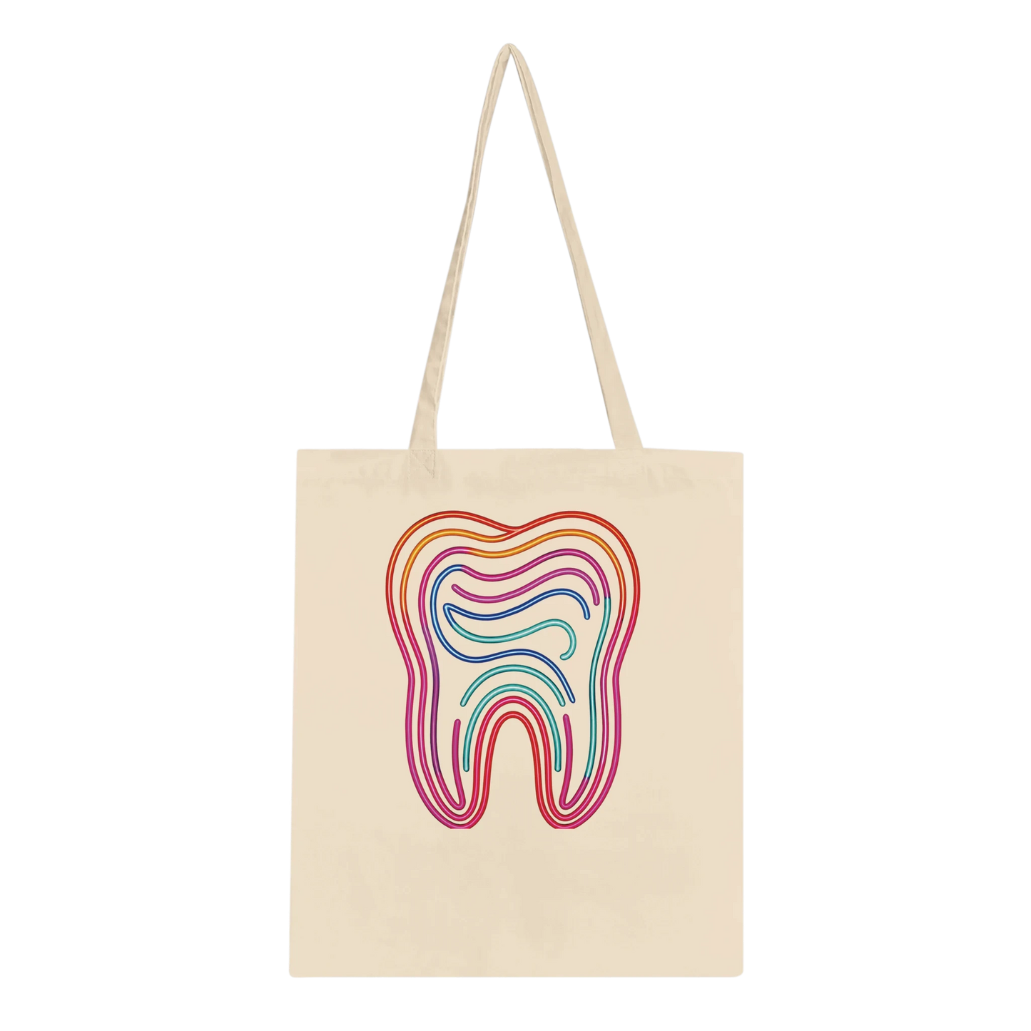 Neon Tooth Tote Bag