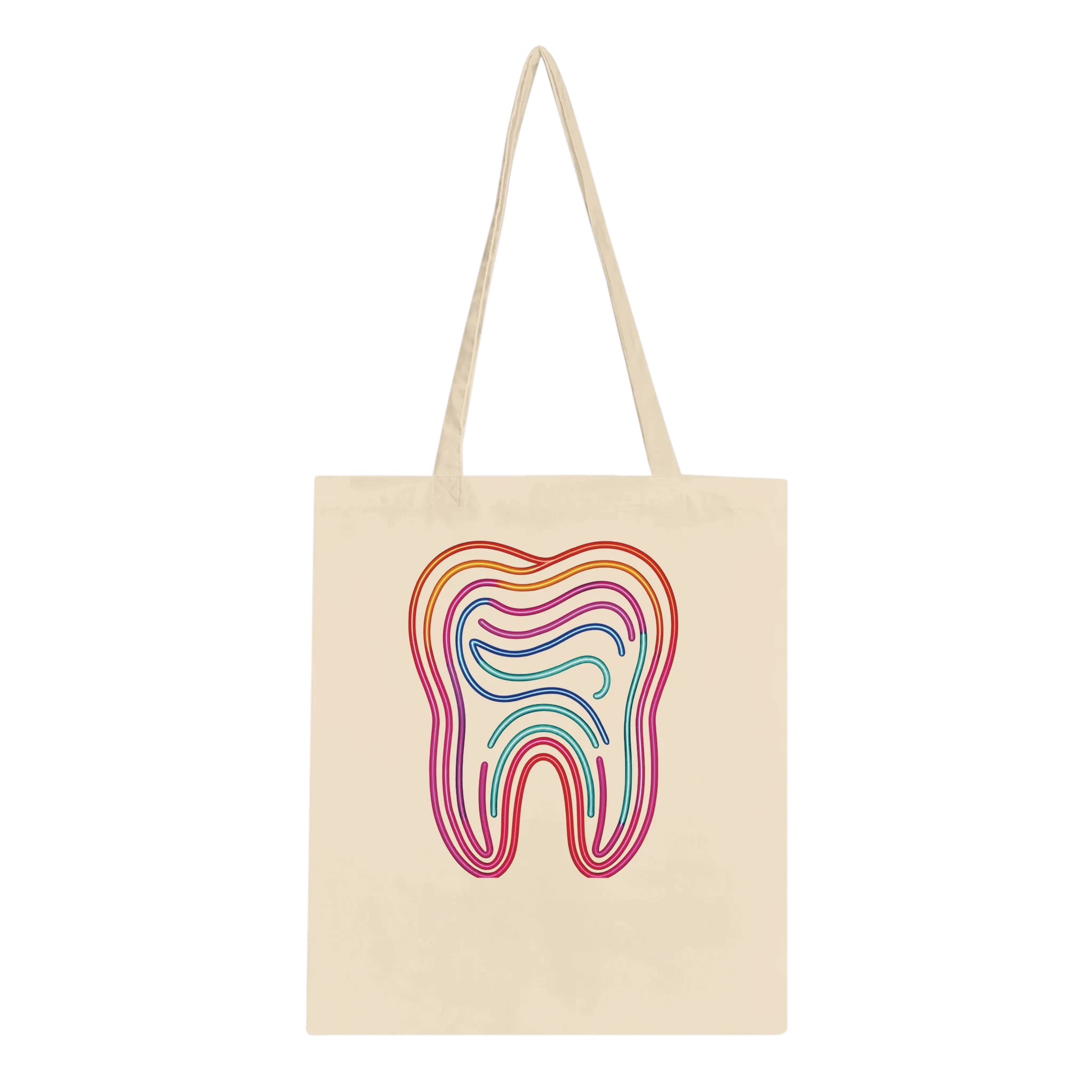 Neon Tooth Tote Bag