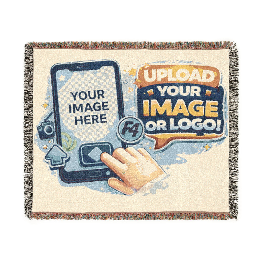 Custom Photo Woven Blanket – Personalized Logo & Image Throw