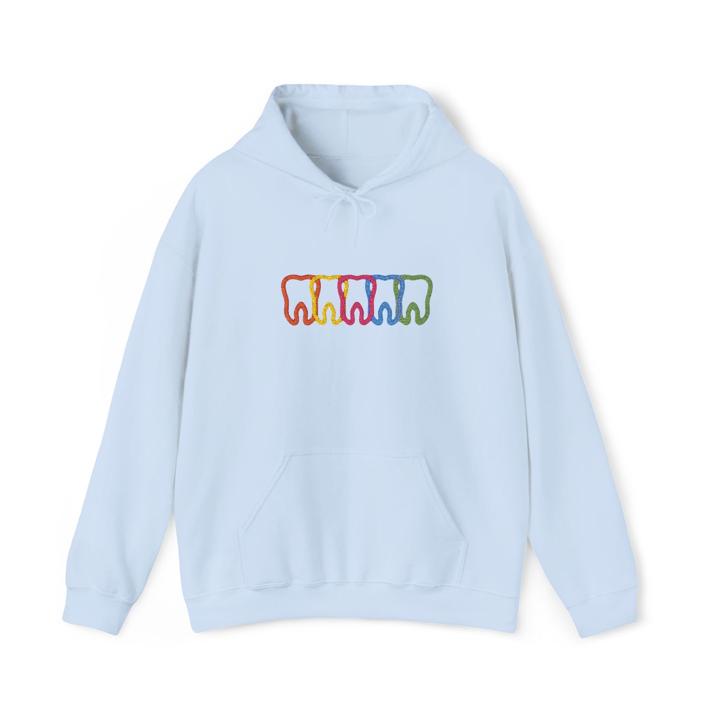 Embroidered Dental Neon Teeth Hoodie