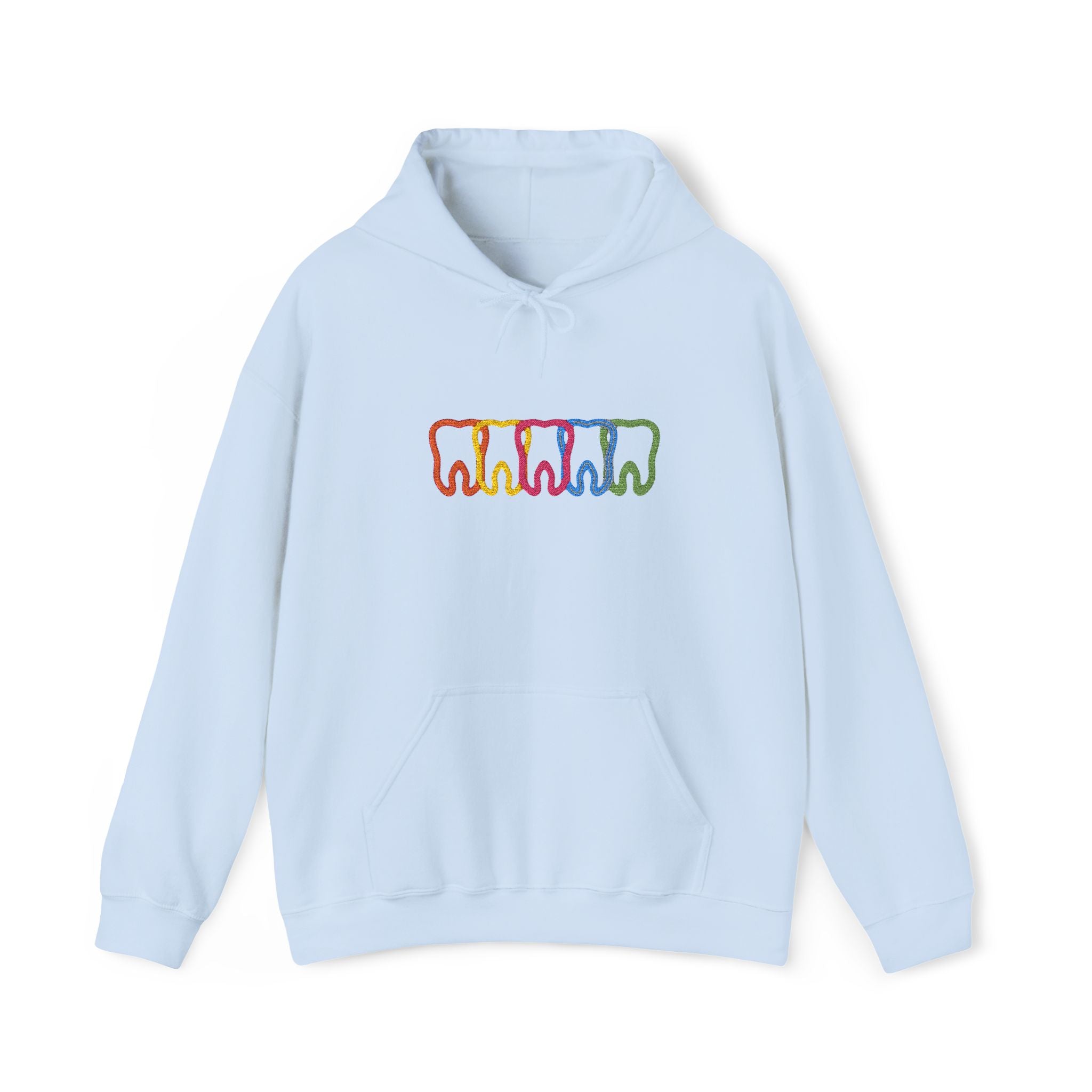 Embroidered Dental Neon Teeth Hoodie