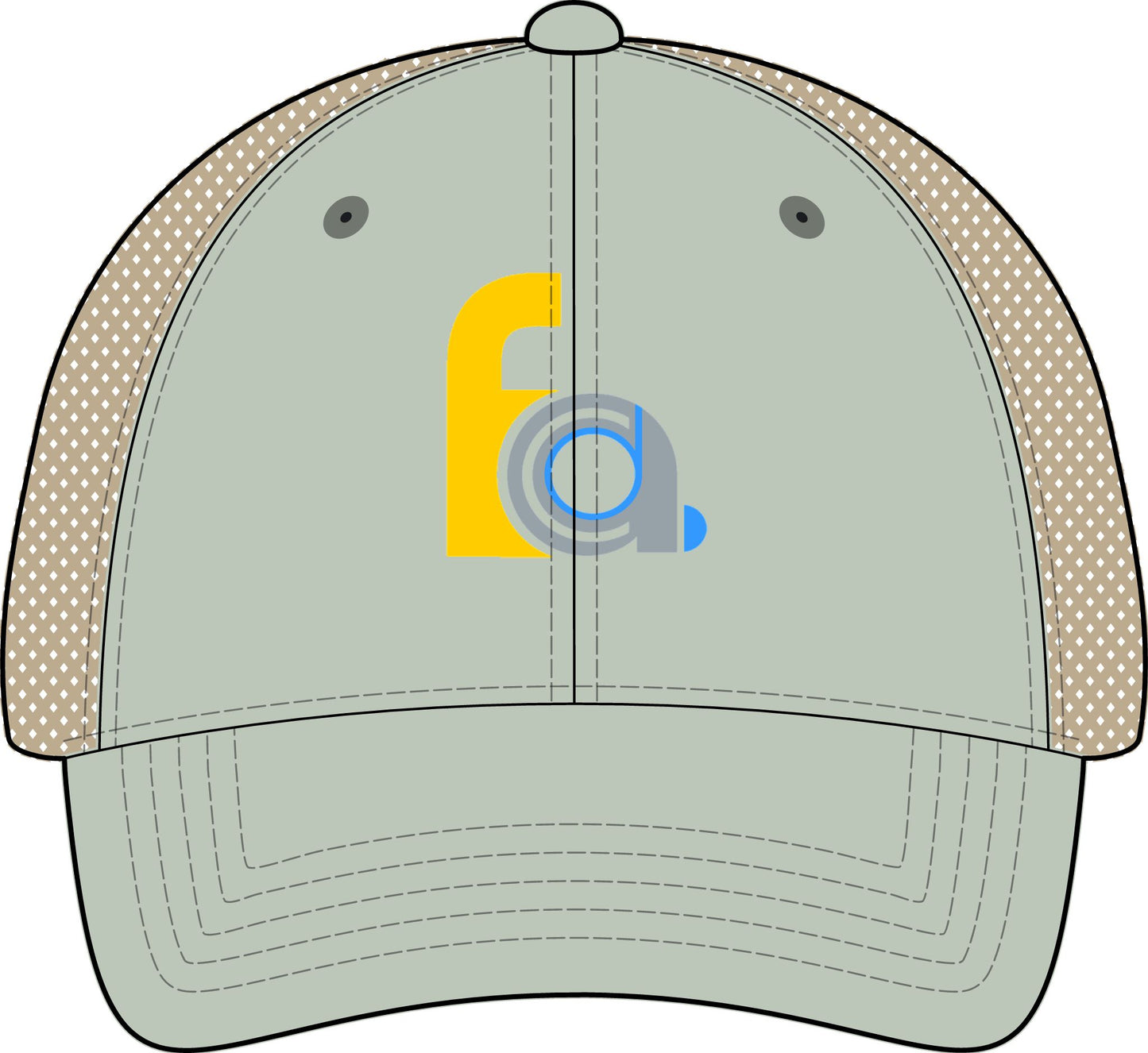 FACD Logo Women’s Embroidered Mesh Hat | Ponytail Cap