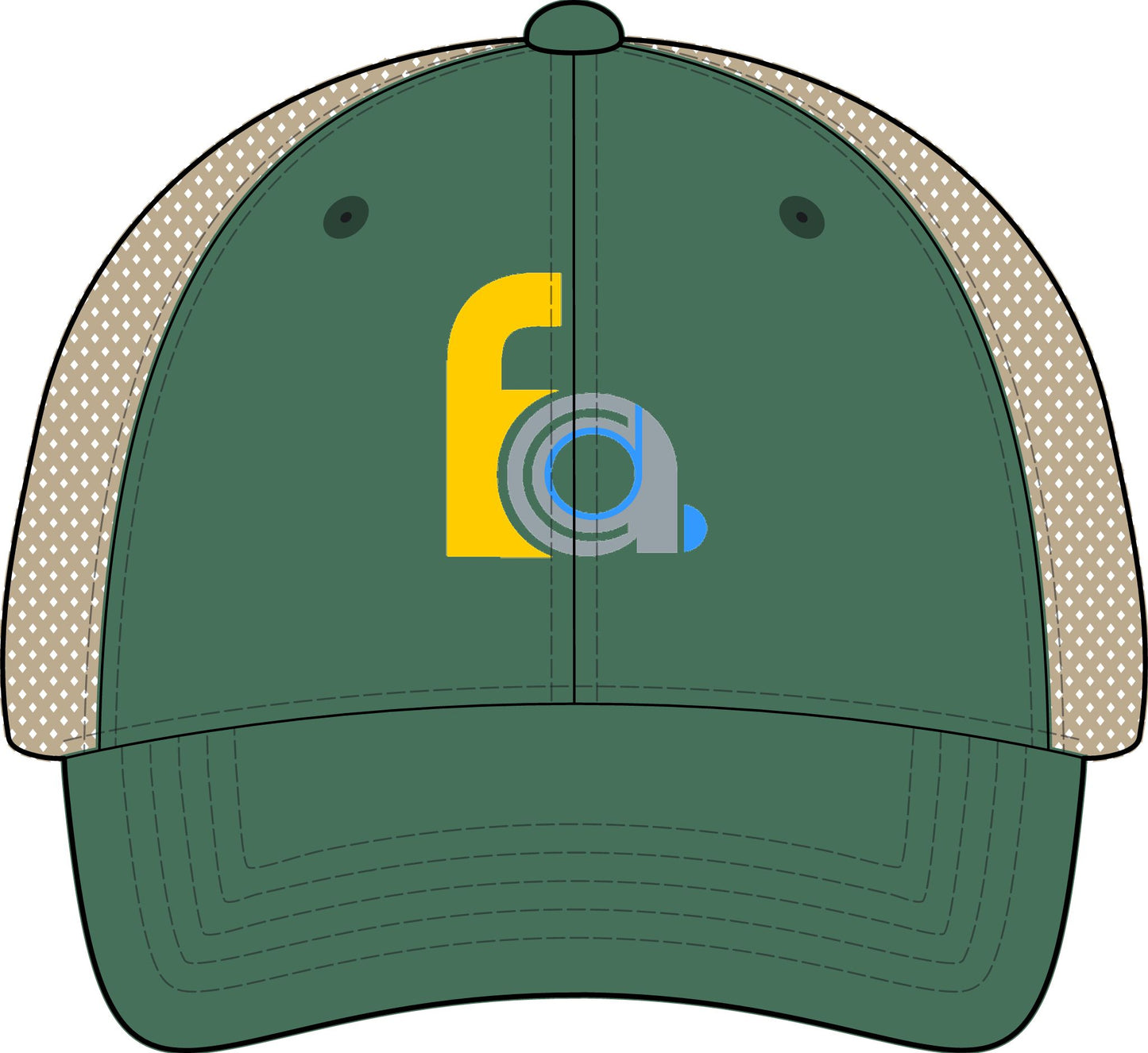 FACD Logo Women’s Embroidered Mesh Hat | Ponytail Cap