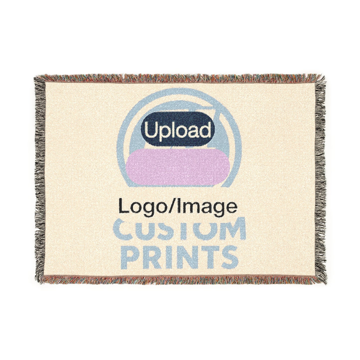 Custom Photo Woven Blanket – Personalized Logo & Image Throw