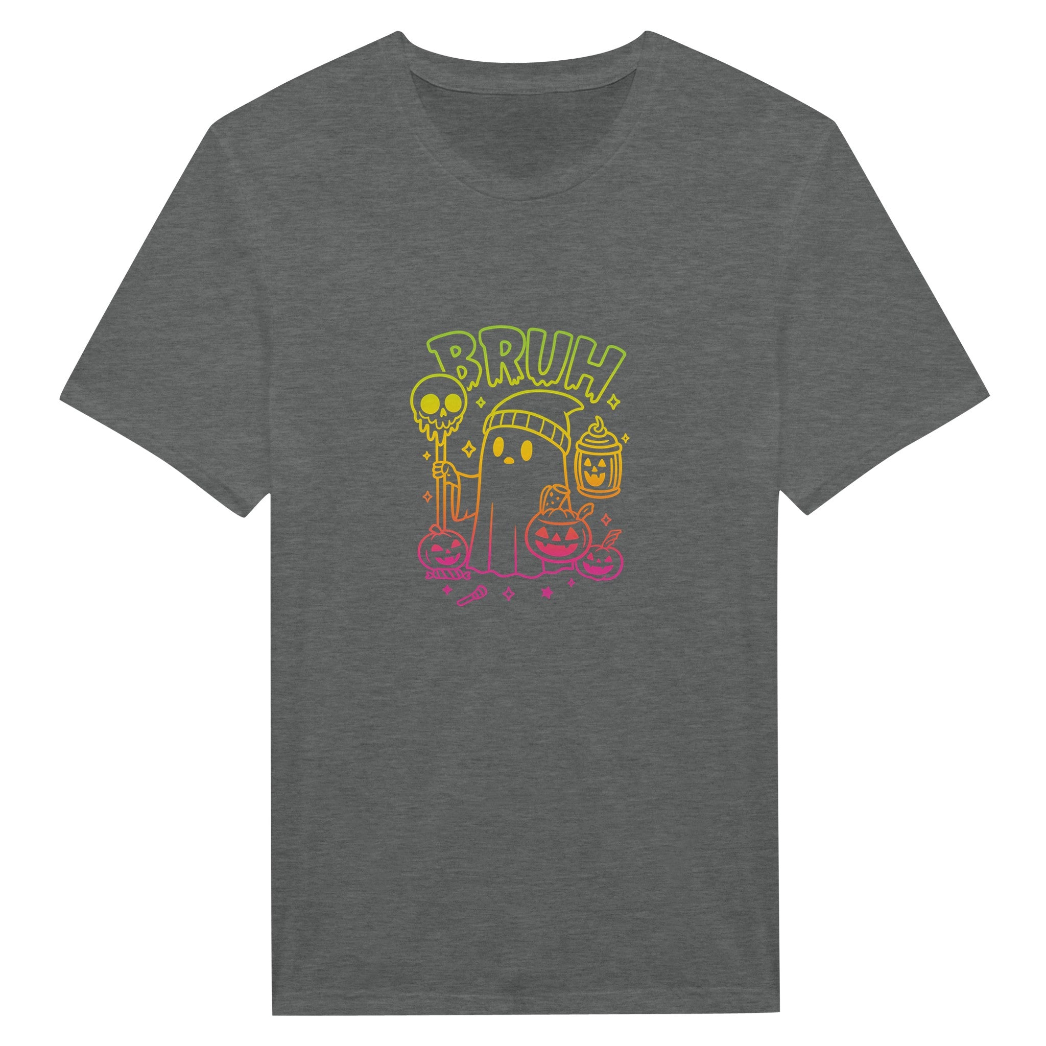 Bruh Halloween Ghost T-Shirt- Spooky Season Funny Meme Tee - F4 Custom Prints