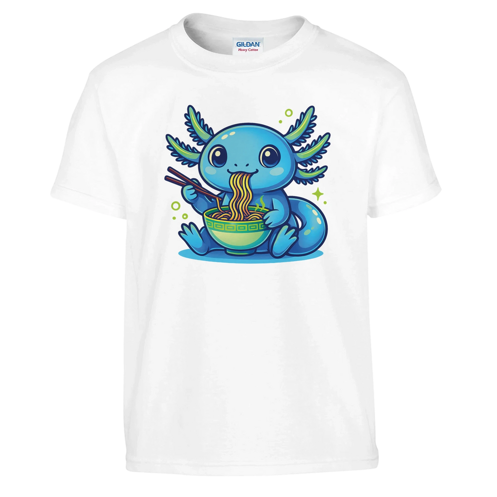 Kids Kawaii Axolotl Ramen T-Shirt