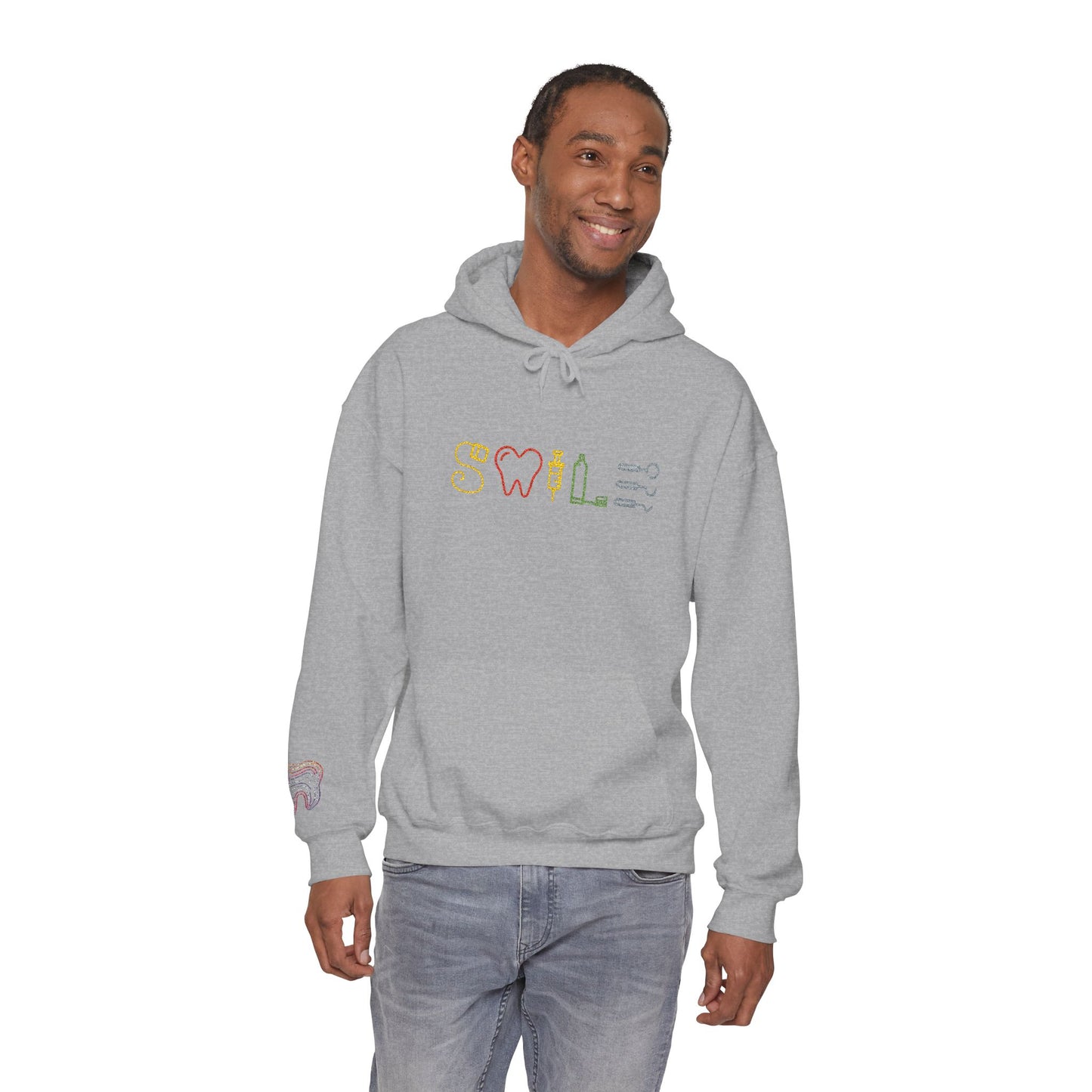 Dental Smile Icons Hoodie – Embroidered Dental Hoodie