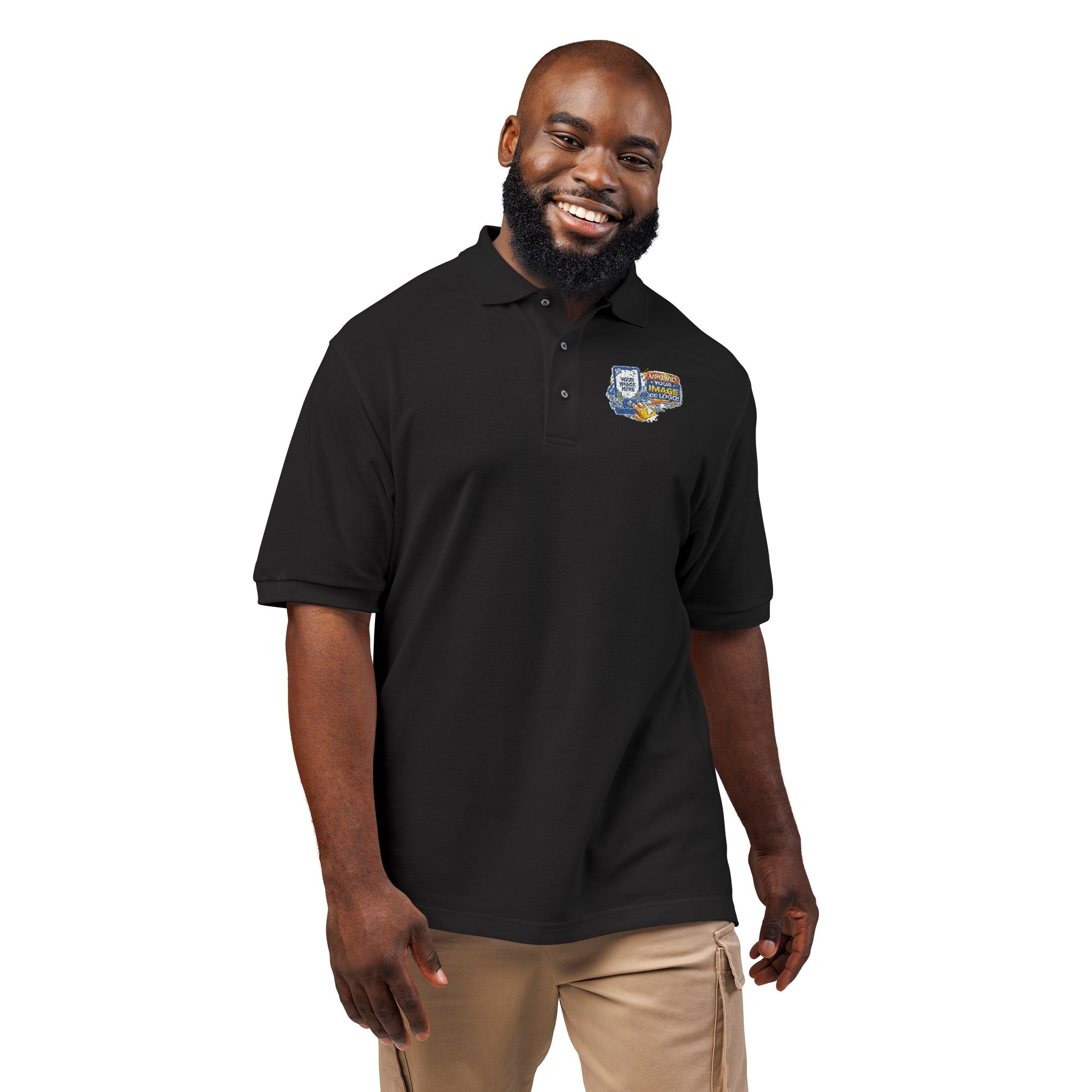 Custom Embroidered Polo-Upload your own Logo/Image