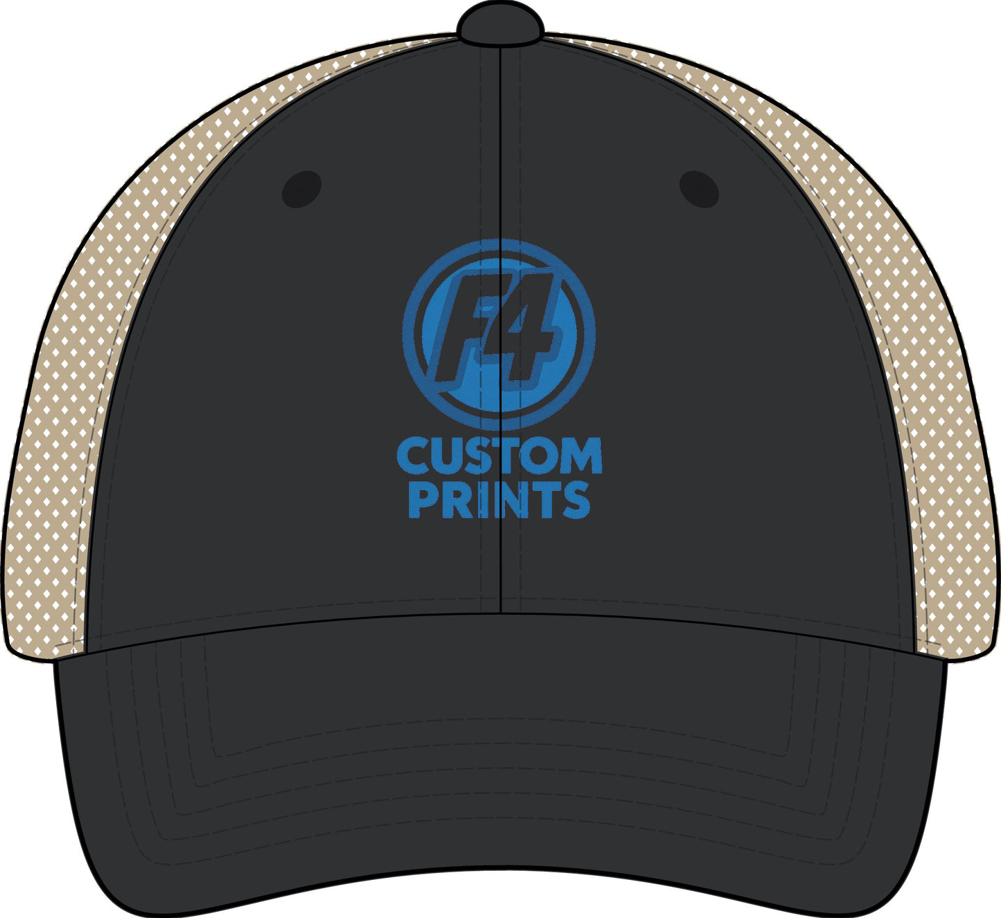 Custom Logo Womens Ponytail Mesh Hat | DTF Ponytail Snapback by F4