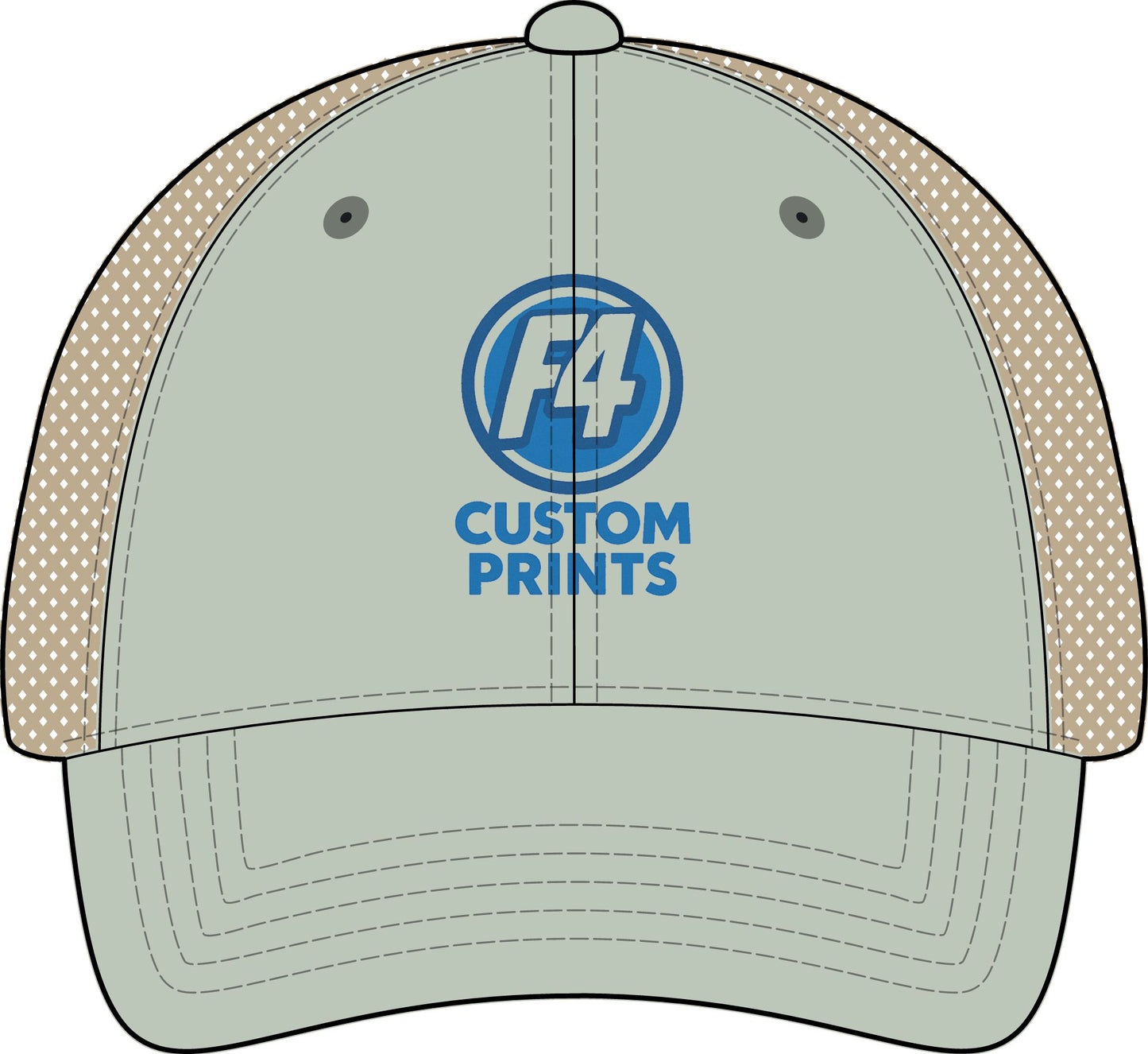 Custom Logo Womens Ponytail Mesh Hat | DTF Ponytail Snapback by F4