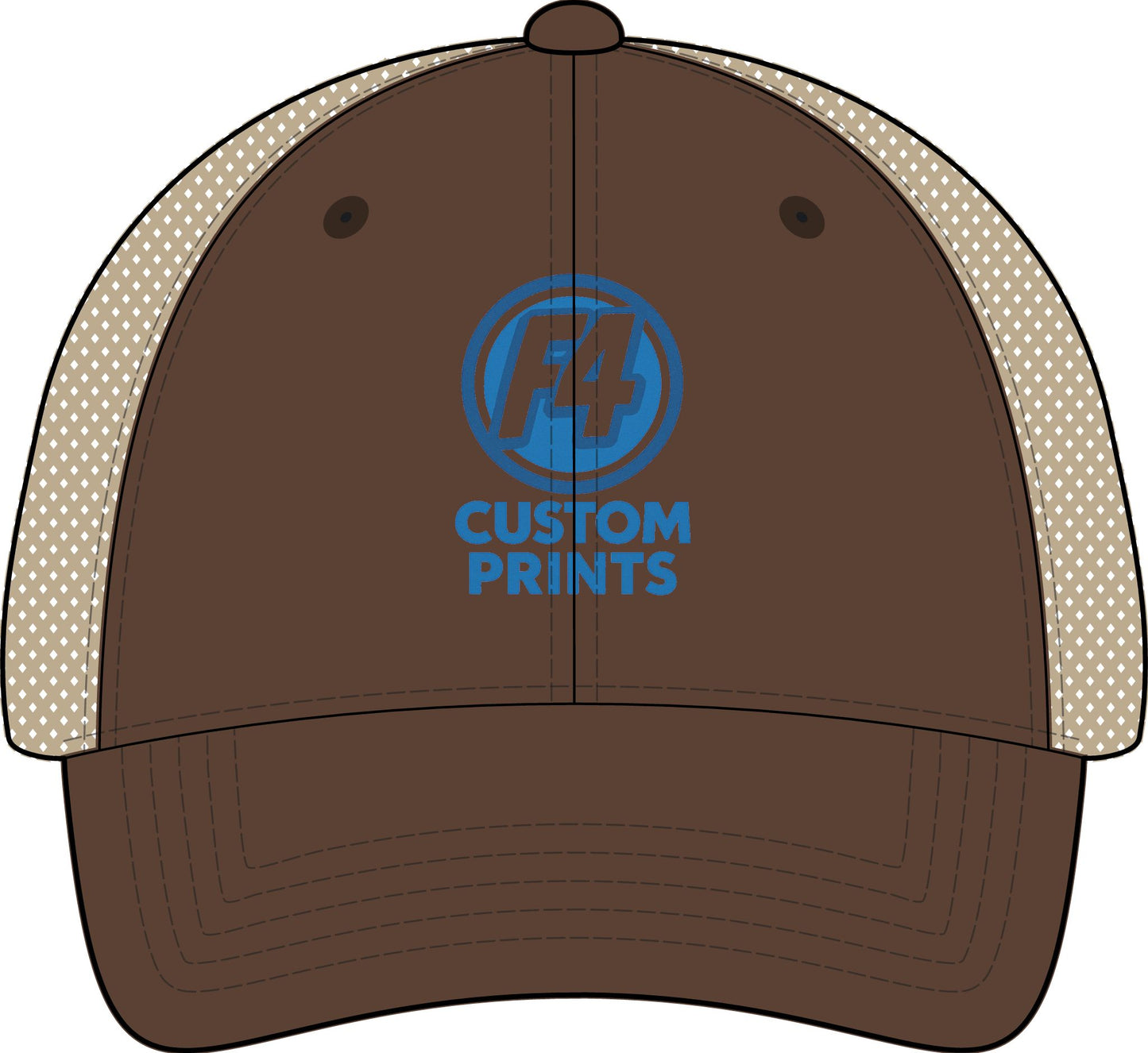 Custom Logo Womens Ponytail Mesh Hat | DTF Ponytail Snapback by F4