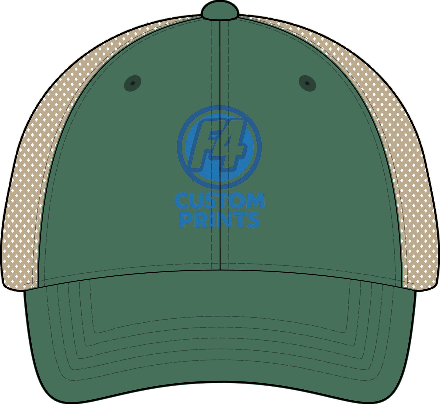 Custom Logo Womens Ponytail Mesh Hat | DTF Ponytail Snapback by F4