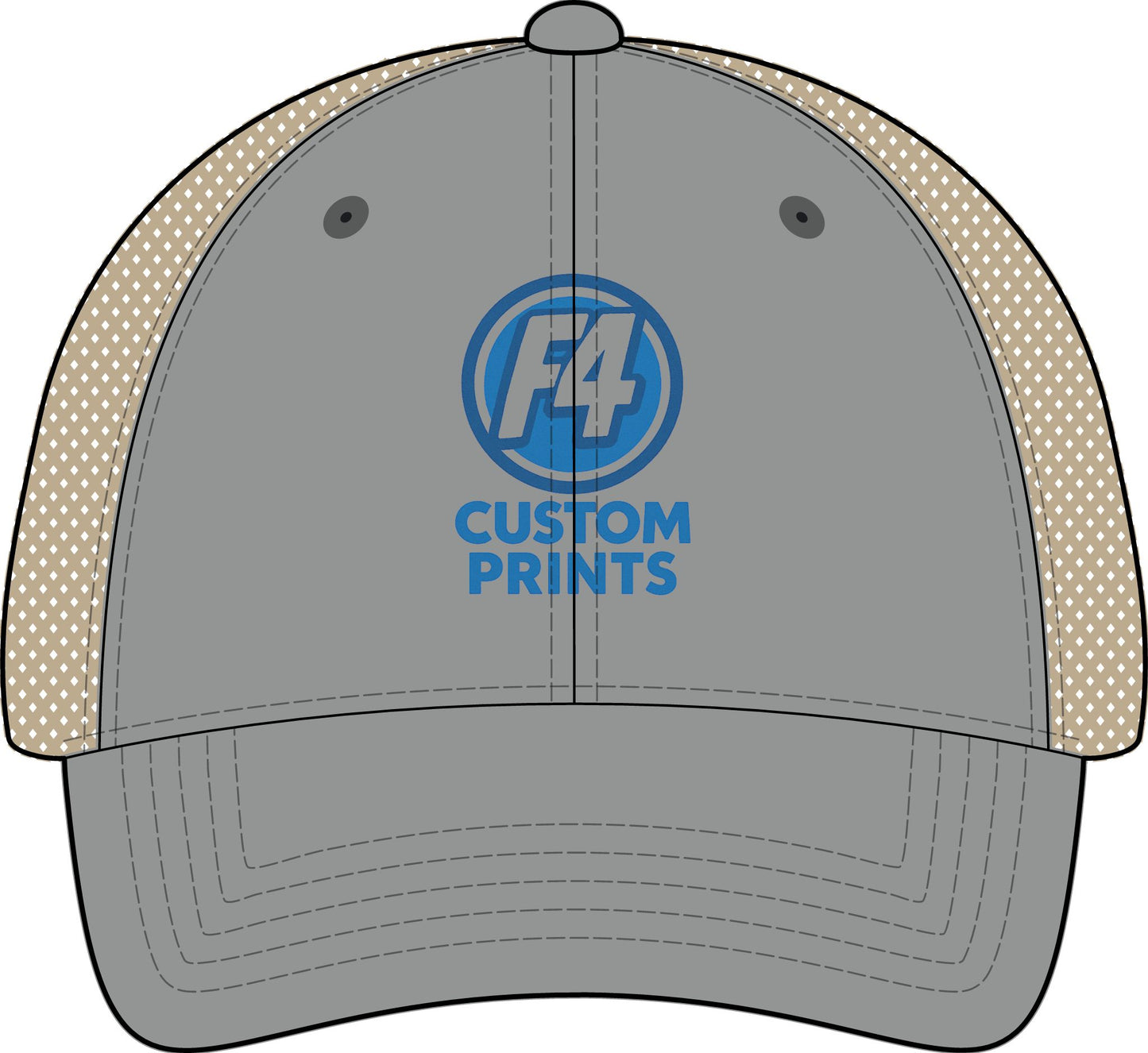 Custom Logo Womens Ponytail Mesh Hat | DTF Ponytail Snapback by F4