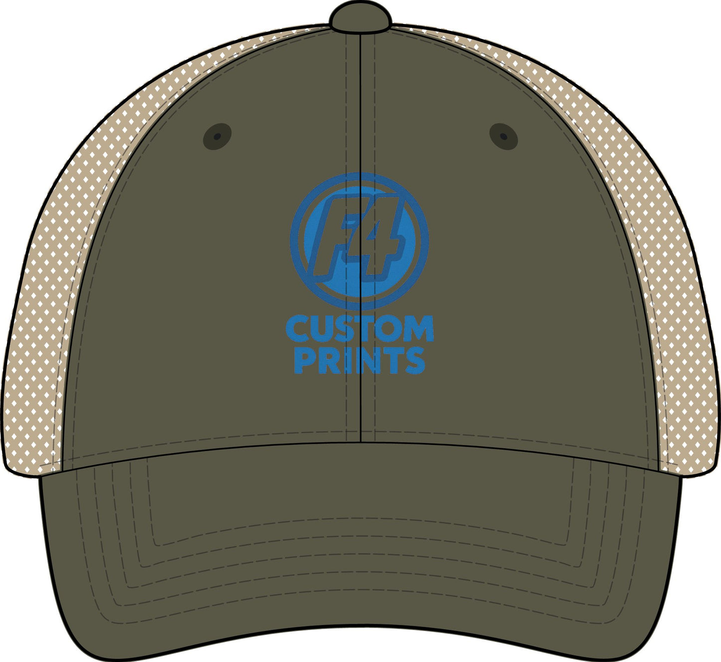 Custom Logo Womens Ponytail Mesh Hat | DTF Ponytail Snapback by F4