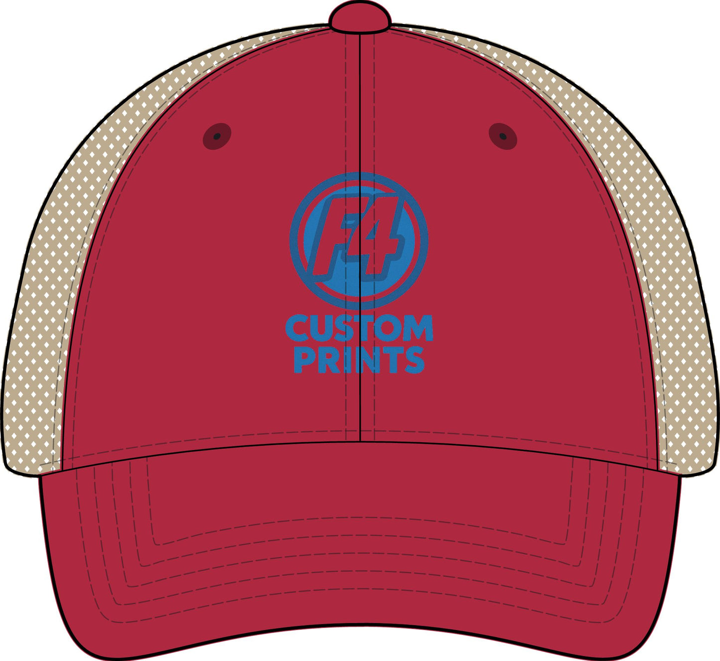 Custom Logo Womens Ponytail Mesh Hat | DTF Ponytail Snapback by F4