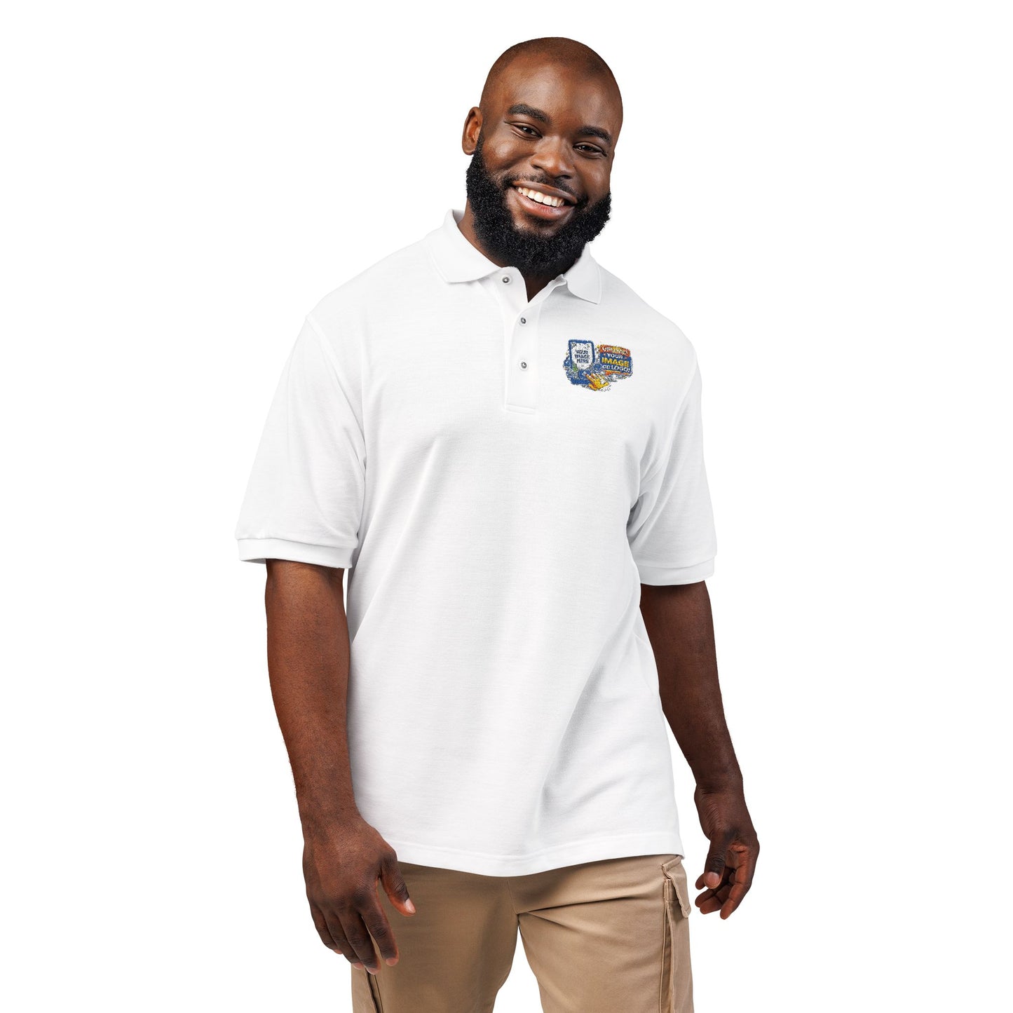 Custom Embroidered Polo-Upload your own Logo/Image