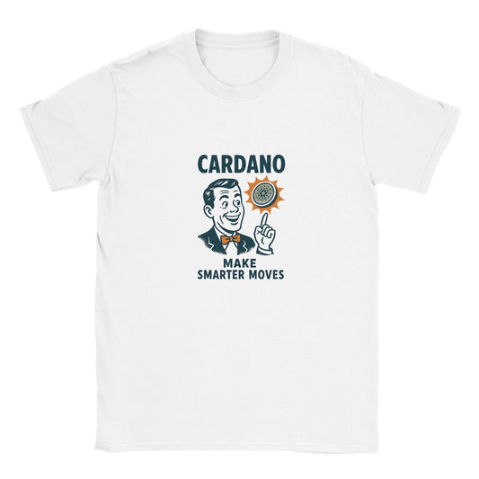 Vintage Cardano Crypto T-Shirt – Make Smarter Moves Design - F4 Custom Prints