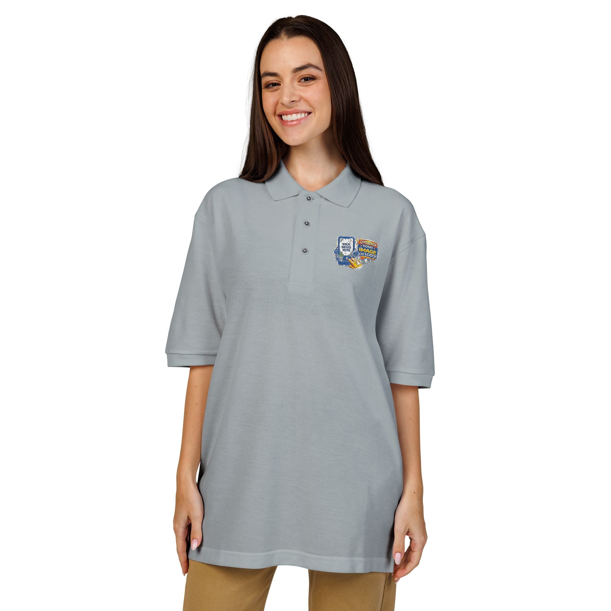 Custom Embroidered Polo-Upload your own Logo/Image