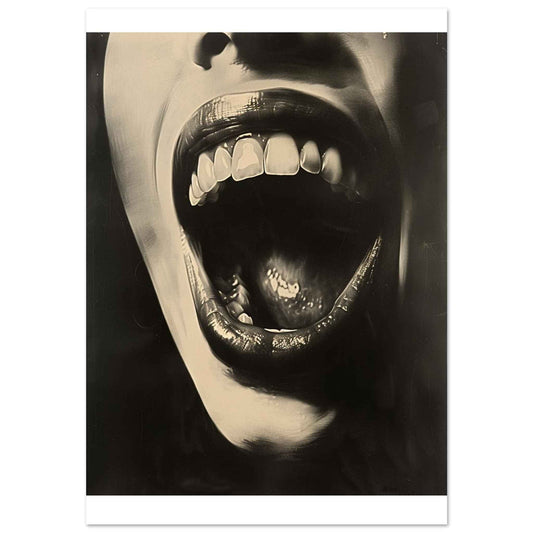 "The Scream" Poster – Bold Monochrome Statement Wall Art (Multiple Sizes Available)