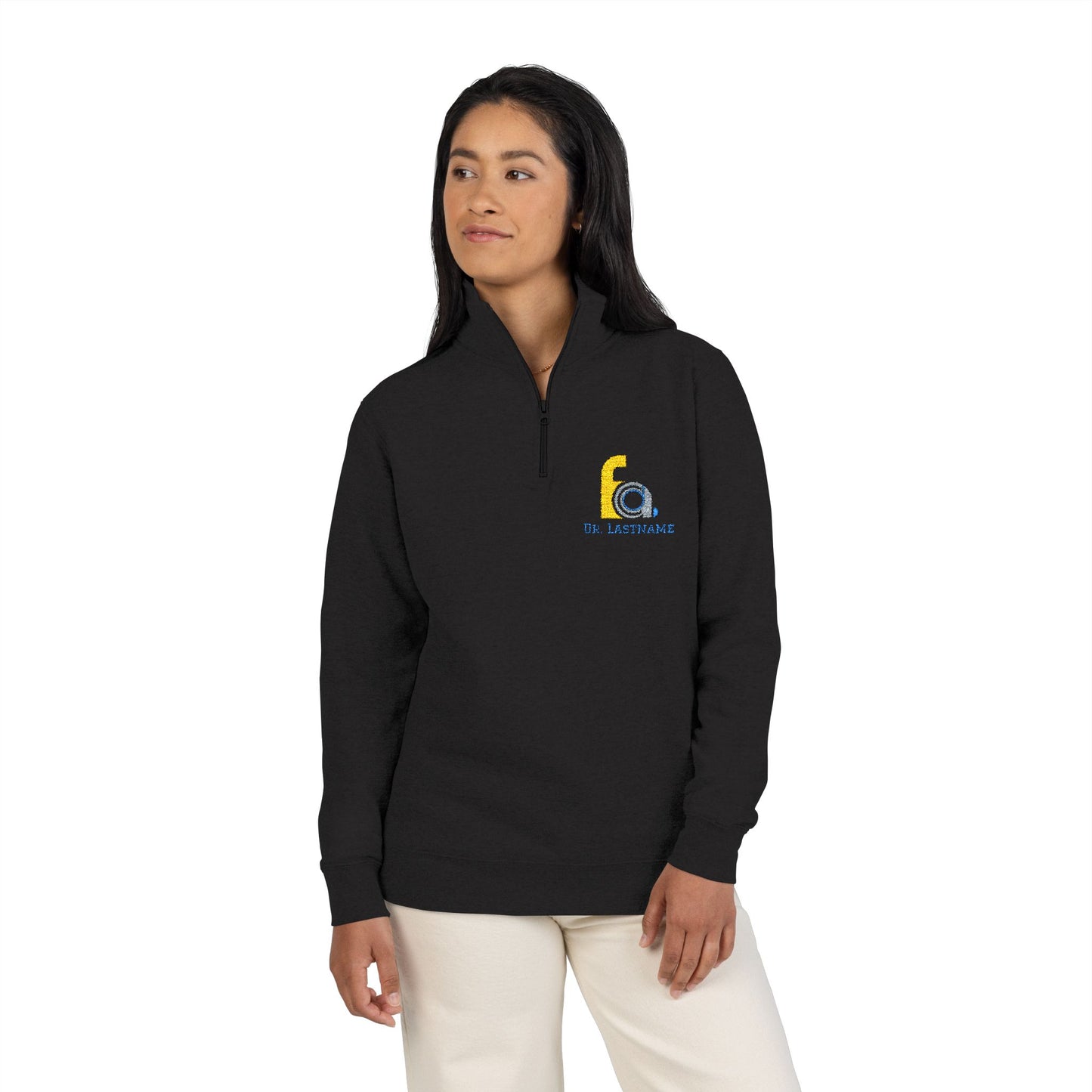 FACD Embroidered Logo Quarter Zip Fleece Pullover