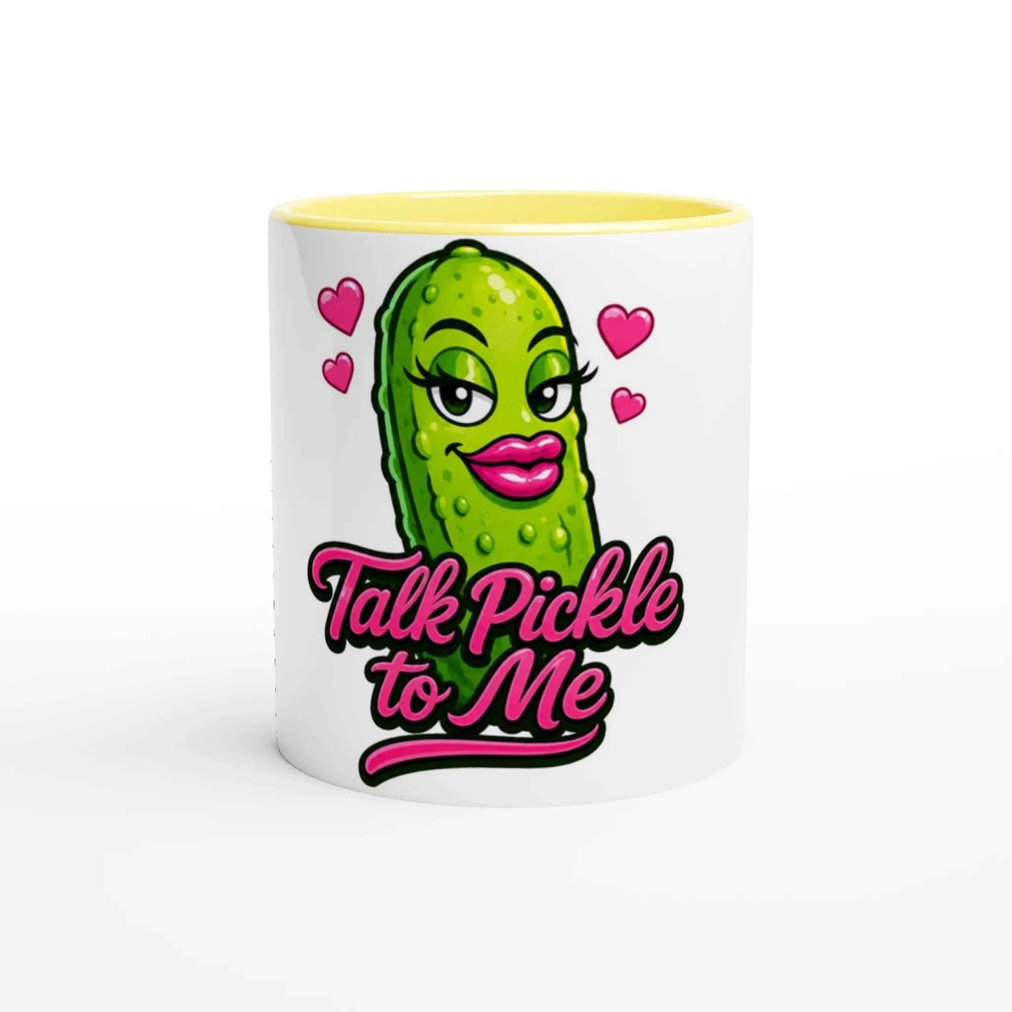 Talk Pickle to Me 11oz Coffee Mug with Color Inside