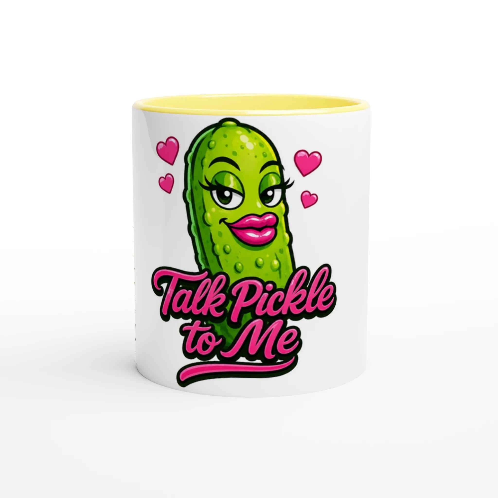 Talk Pickle to Me 11oz Coffee Mug with Color Inside