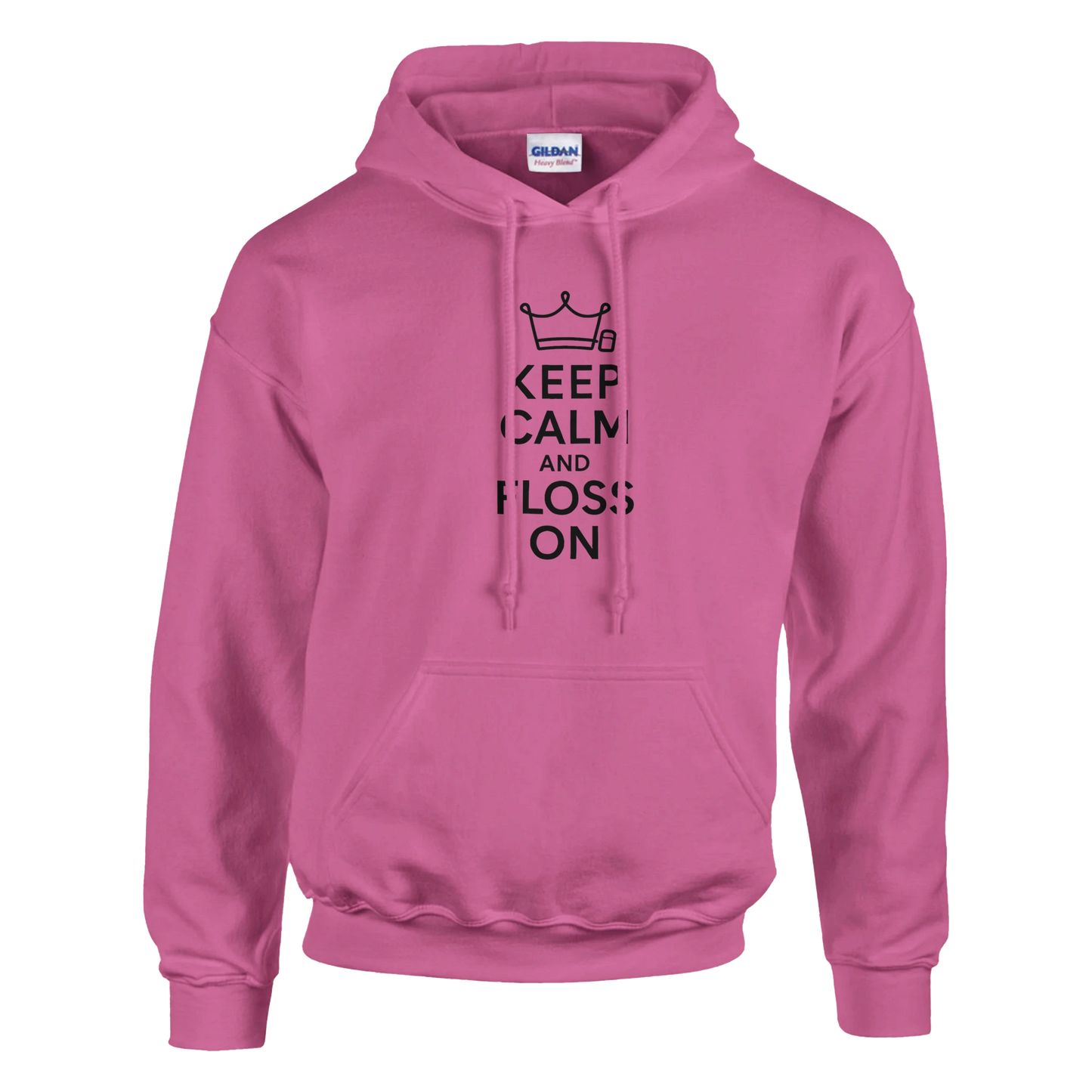 Keep Calm and Floss On Hoodie – Funny Dental Hygienist Unisex Sweatshirt - F4 Custom Prints