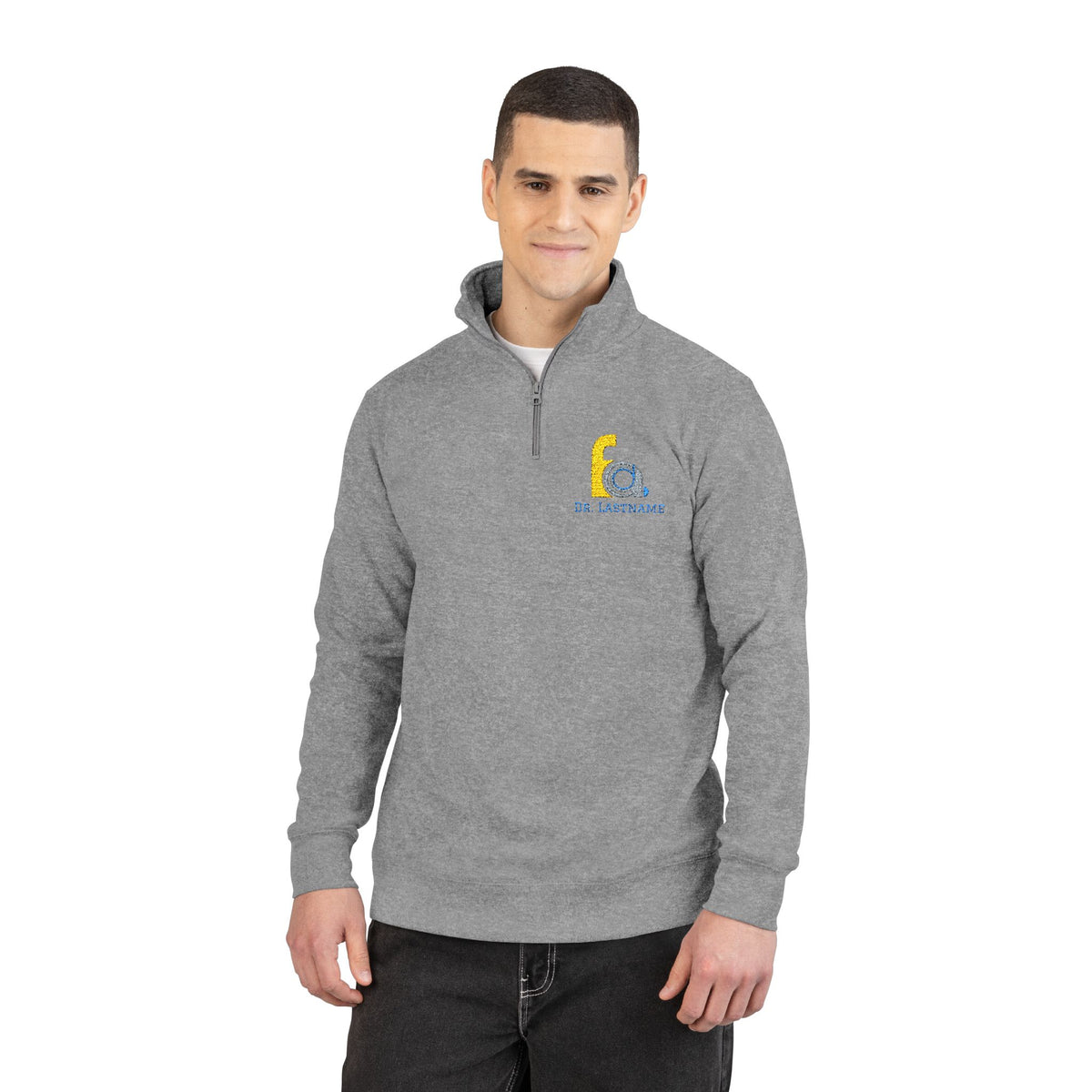 FACD Embroidered Logo Quarter Zip Fleece Pullover