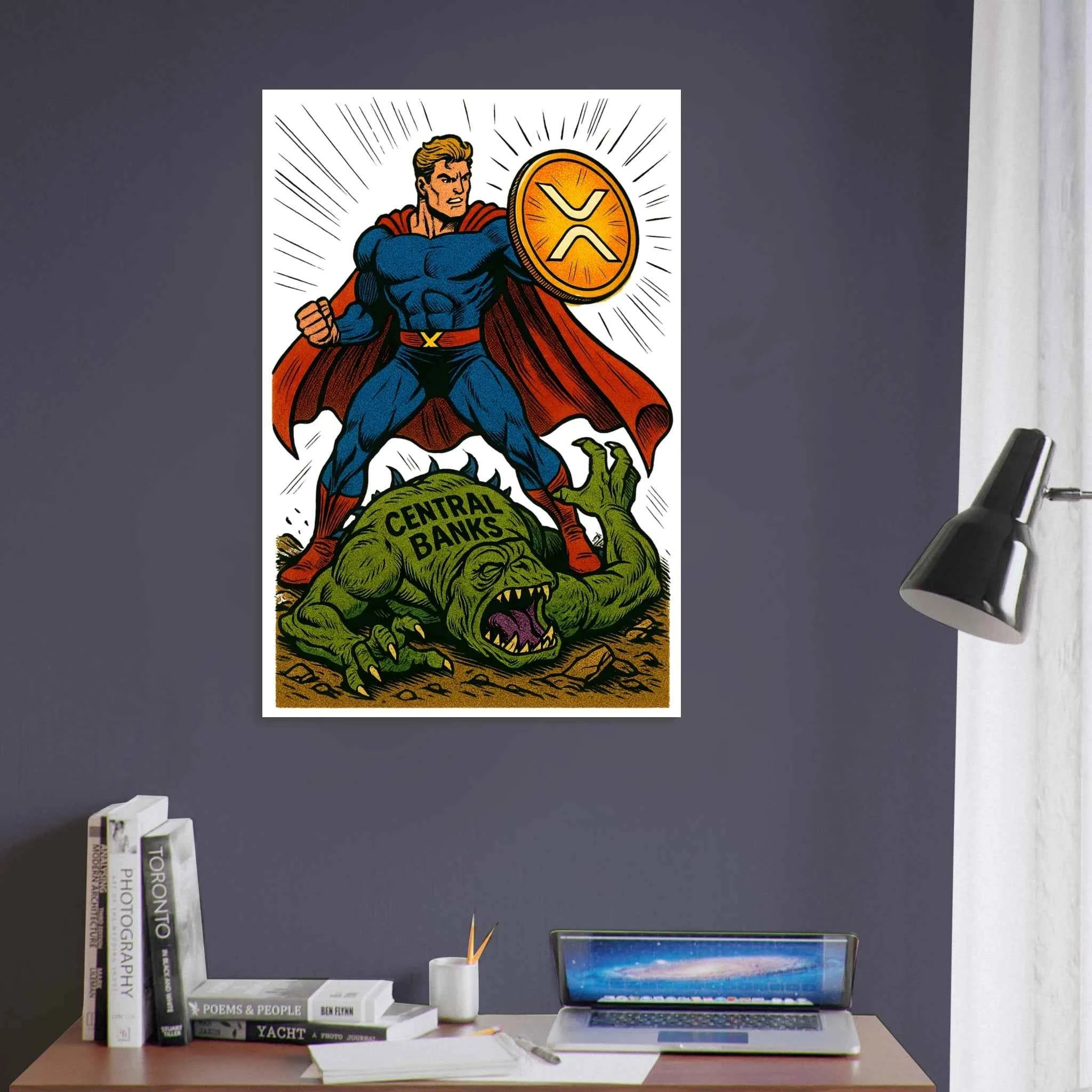 Crypto Hero XRP Fine Art Poster