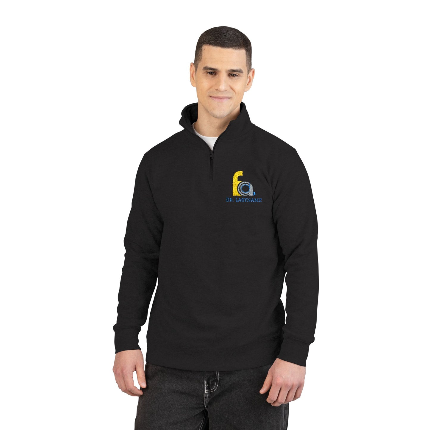 FACD Embroidered Logo Quarter Zip Fleece Pullover