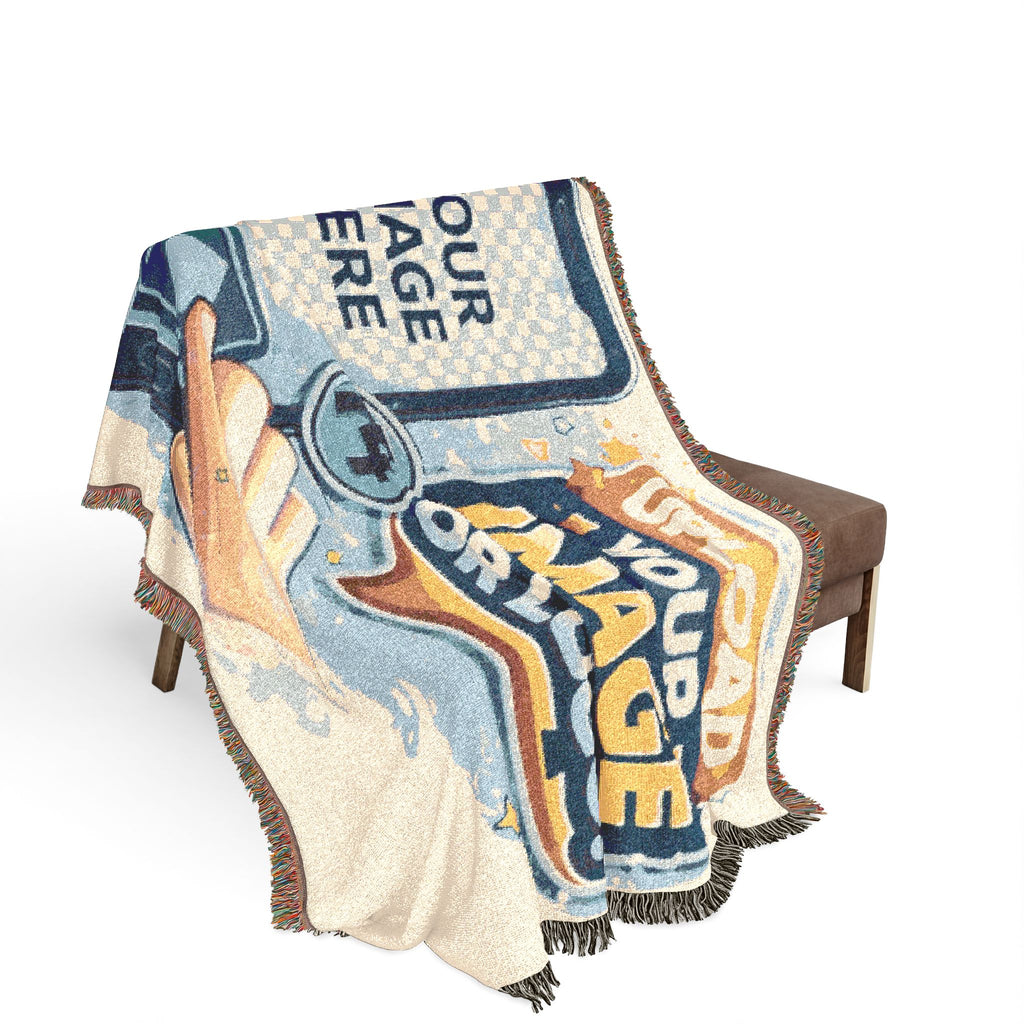 Custom Photo Woven Blanket – Personalized Logo & Image Throw