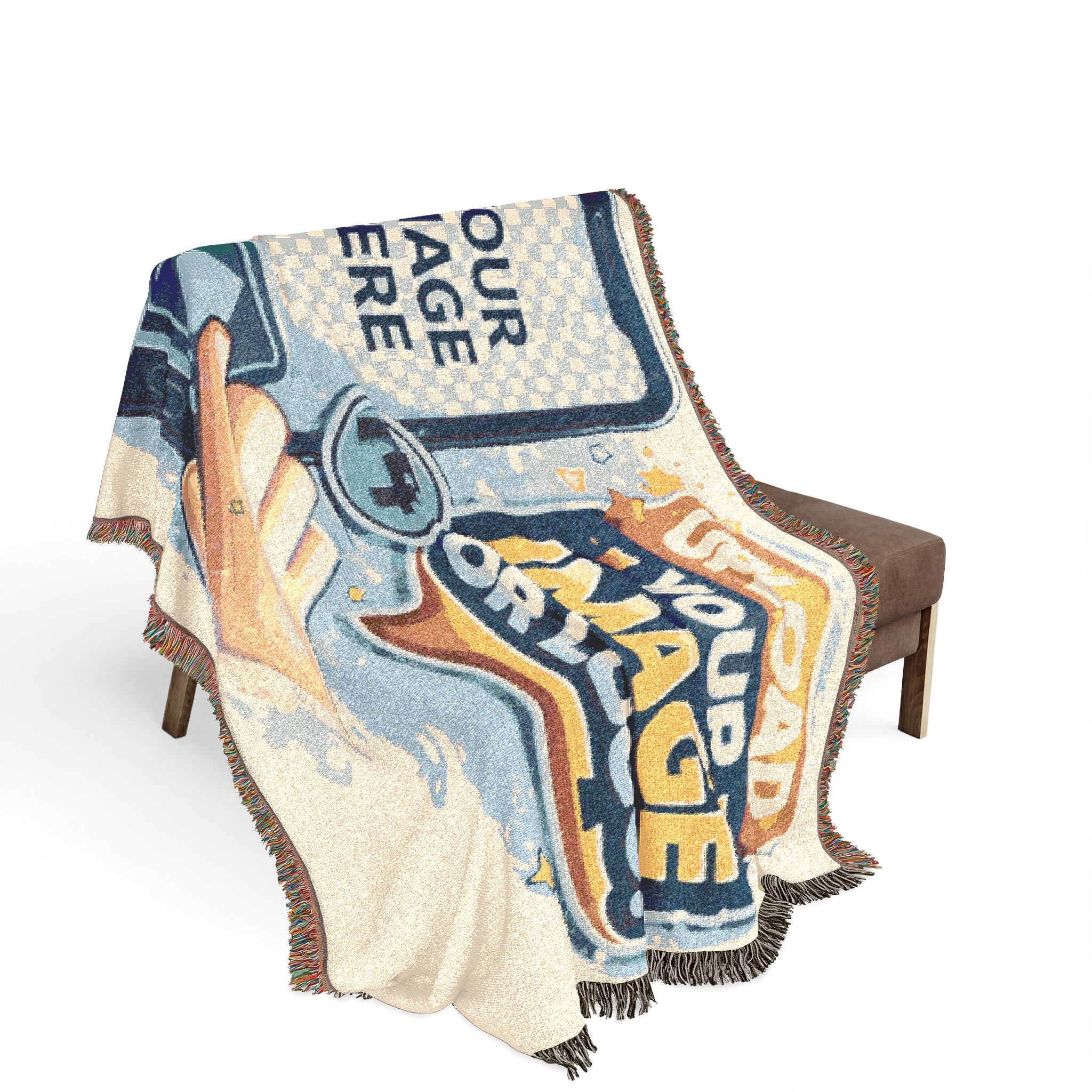 Custom Photo Woven Blanket – Personalized Logo & Image Throw