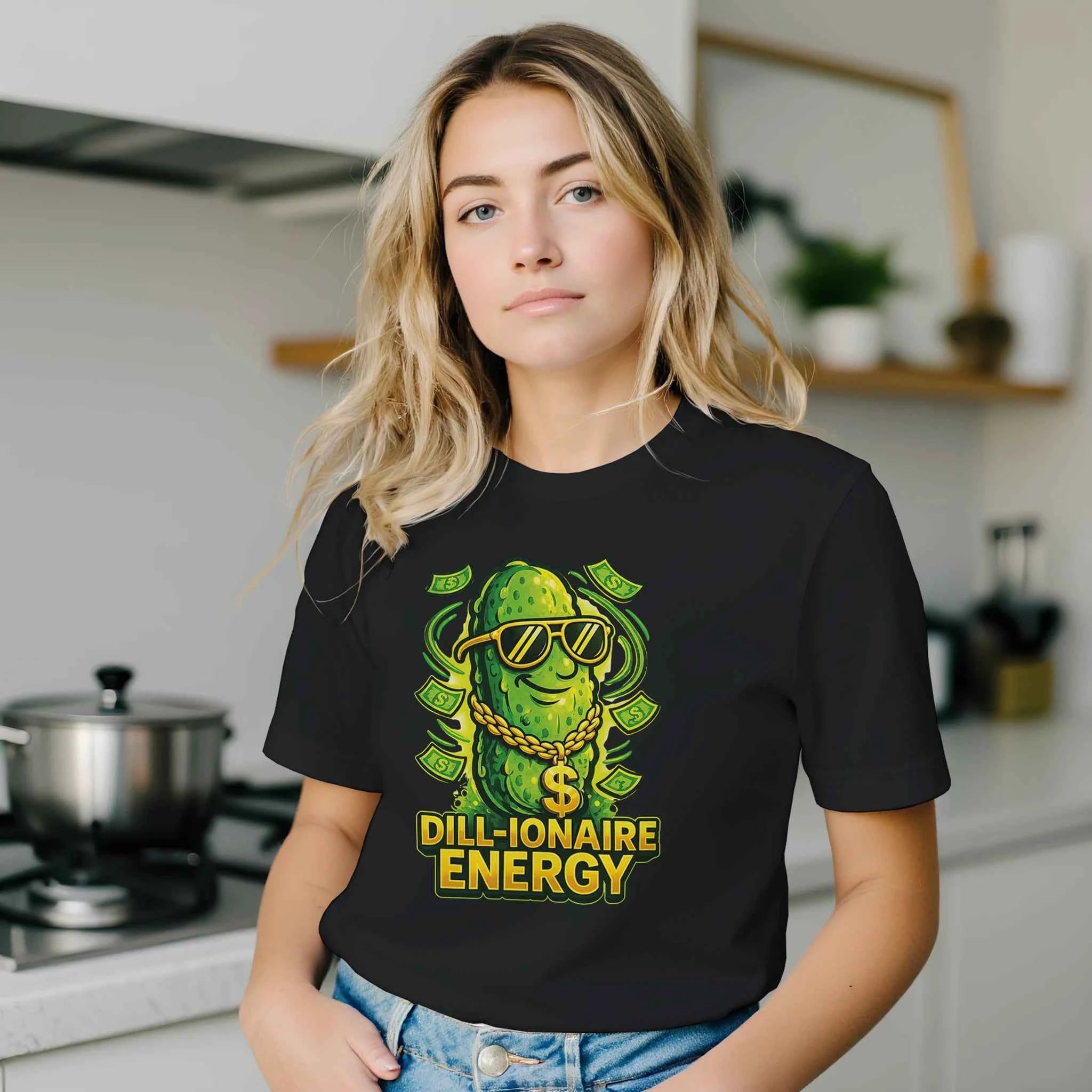 Dill-ionaire Energy Pickle T-Shirt
